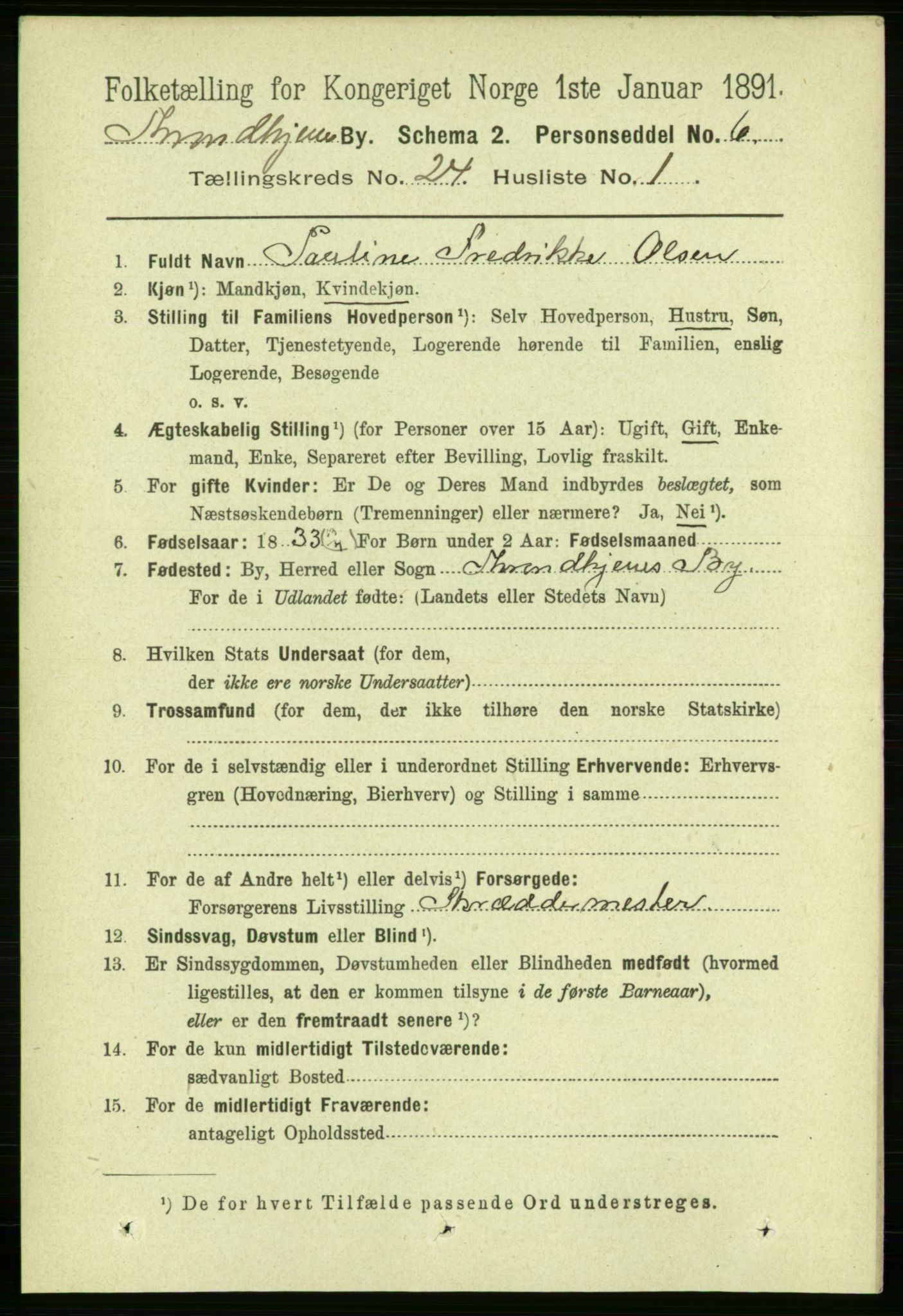 RA, 1891 census for 1601 Trondheim, 1891, p. 17951