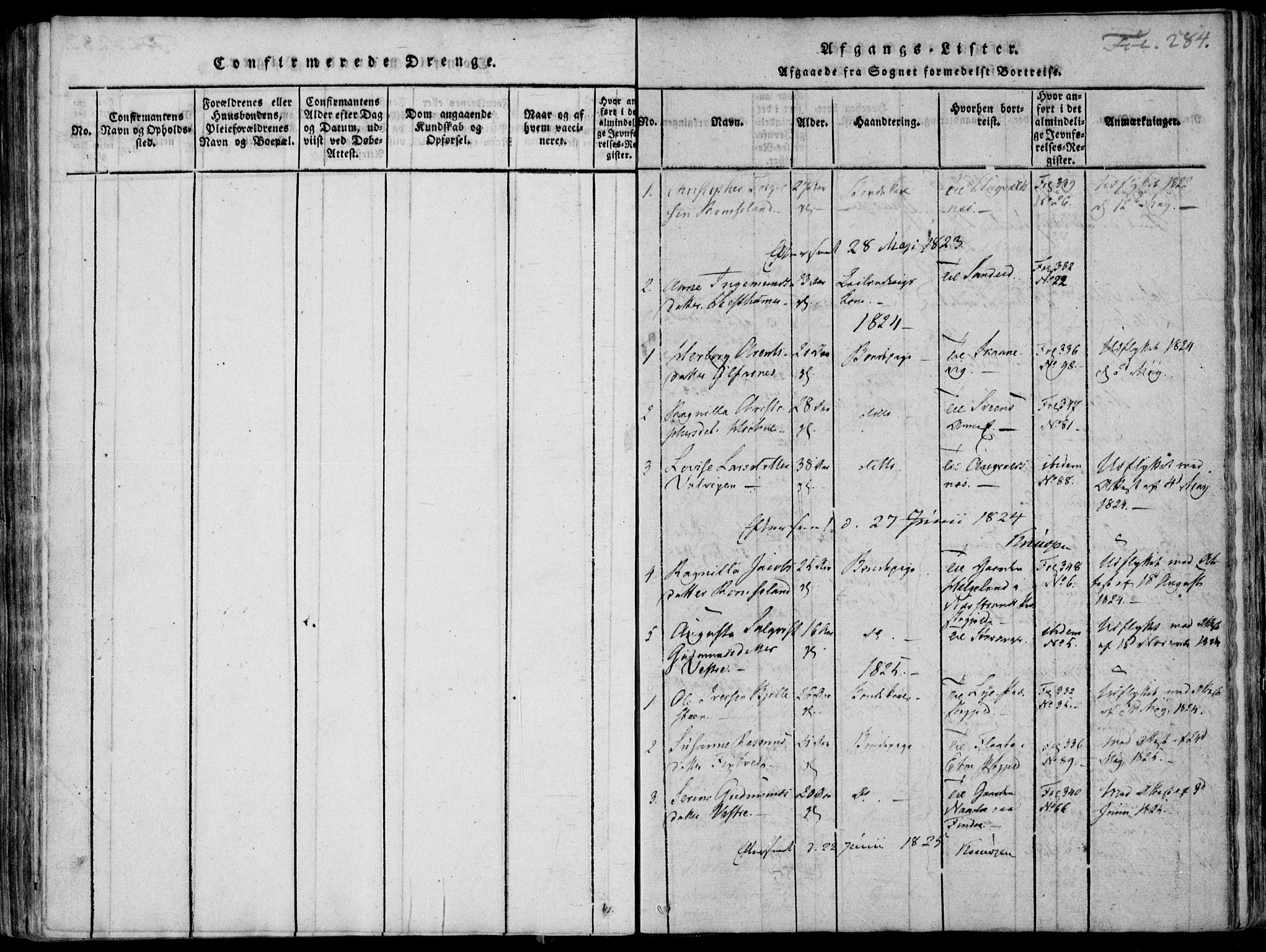 Skjold sokneprestkontor, AV/SAST-A-101847/H/Ha/Haa/L0003: Parish register (official) no. A 3, 1815-1835, p. 284