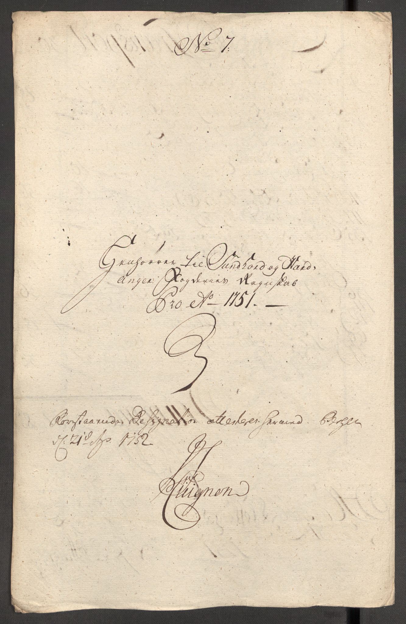 Rentekammeret inntil 1814, Reviderte regnskaper, Fogderegnskap, RA/EA-4092/R48/L3056: Fogderegnskap Sunnhordland og Hardanger, 1751, p. 137