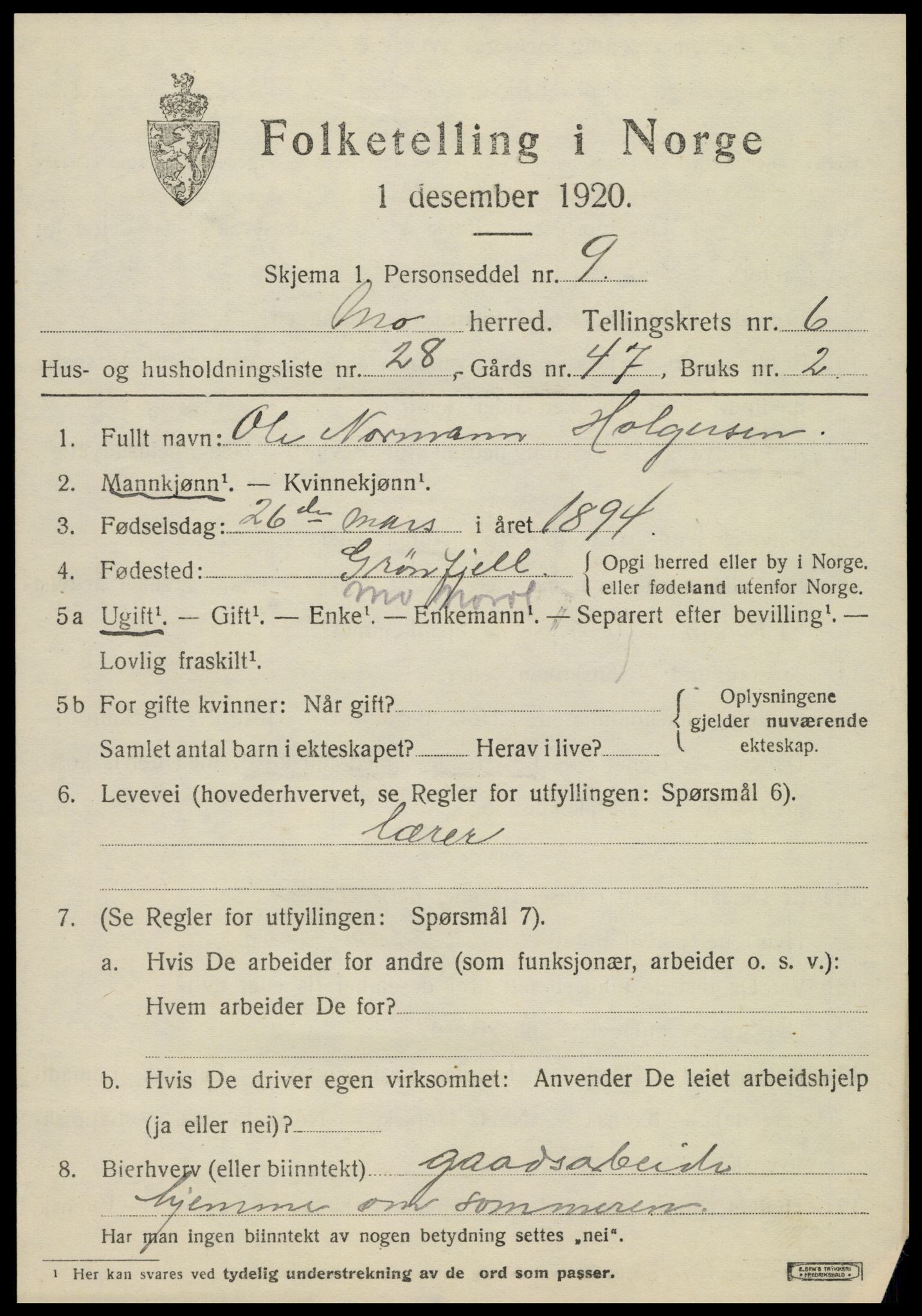 SAT, 1920 census for Mo, 1920, p. 7305