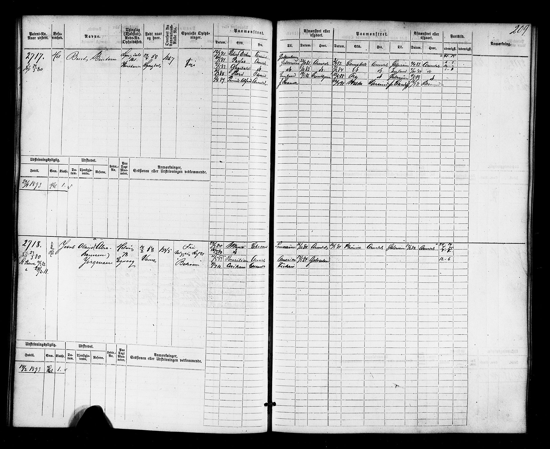 Farsund mønstringskrets, SAK/2031-0017/F/Fb/L0018: Hovedrulle nr 2301-3066, Z-10, 1875-1914, p. 214