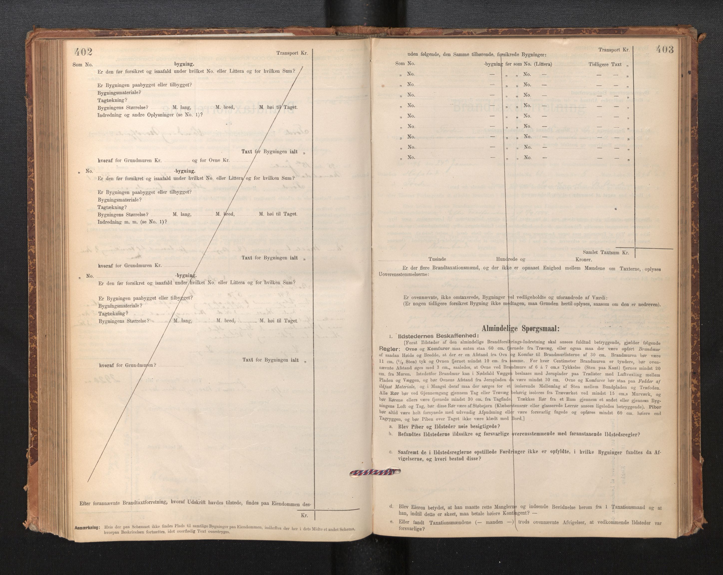 Lensmannen i Førde, AV/SAB-A-27401/0012/L0008: Branntakstprotokoll, skjematakst, 1895-1922, p. 402-403