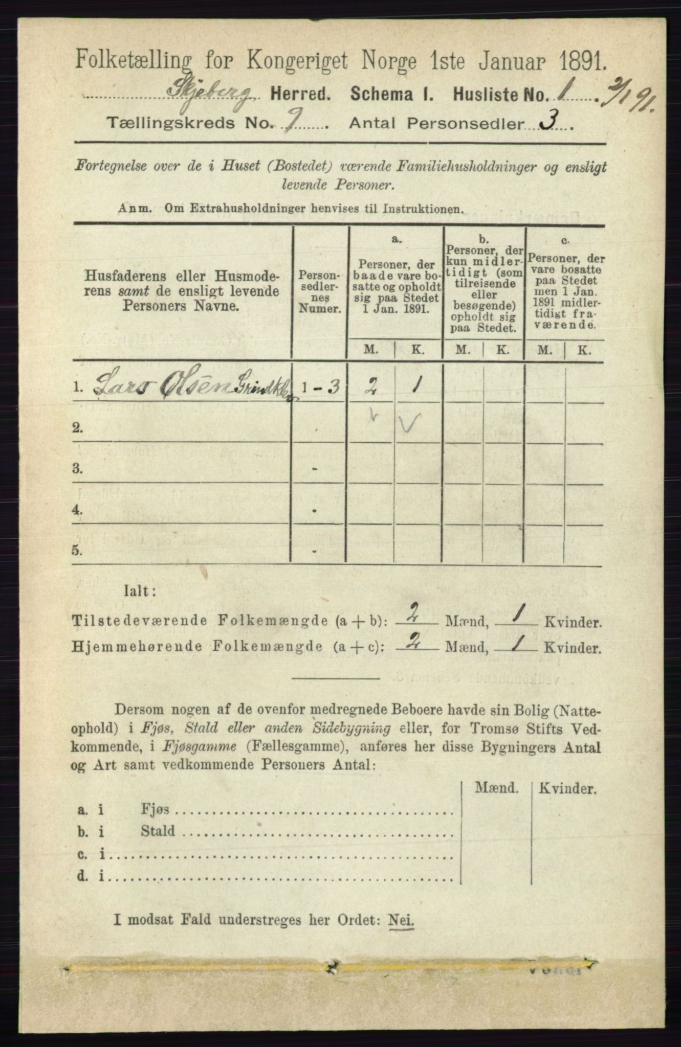 RA, 1891 census for 0115 Skjeberg, 1891, p. 4579