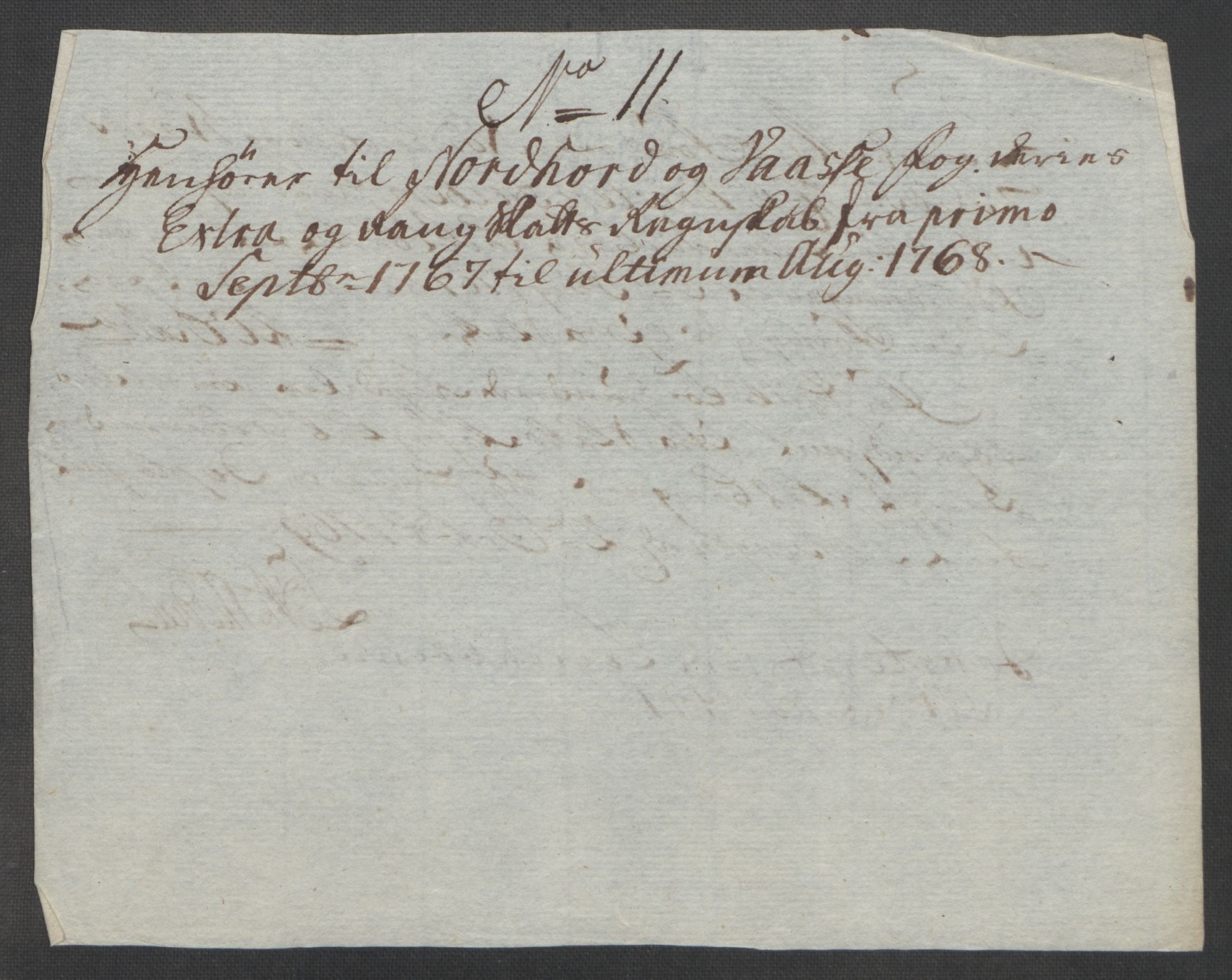 Rentekammeret inntil 1814, Reviderte regnskaper, Fogderegnskap, RA/EA-4092/R51/L3303: Ekstraskatten Nordhordland og Voss, 1762-1772, p. 201