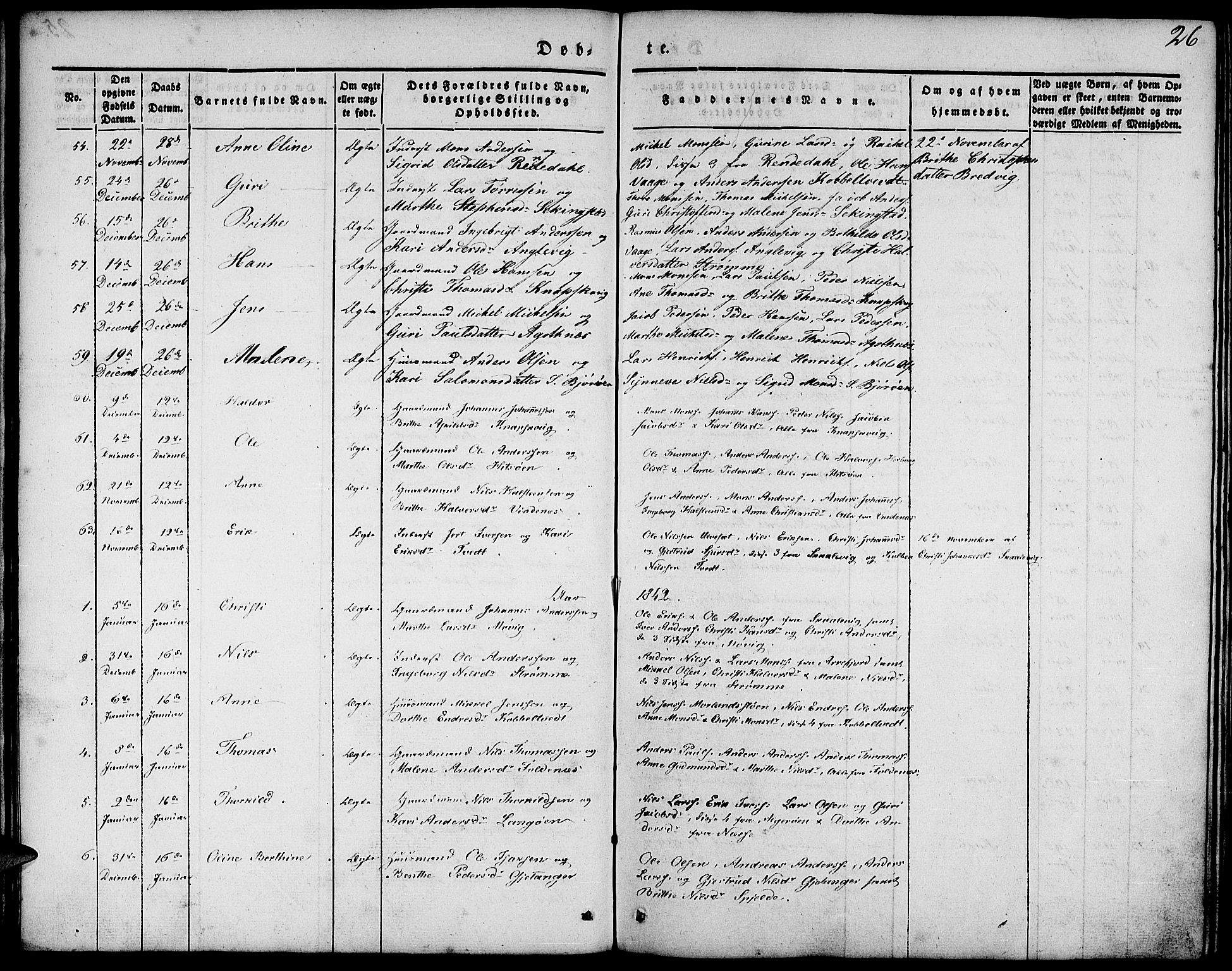 Fjell sokneprestembete, SAB/A-75301/H/Haa: Parish register (official) no. A 1, 1835-1850, p. 26