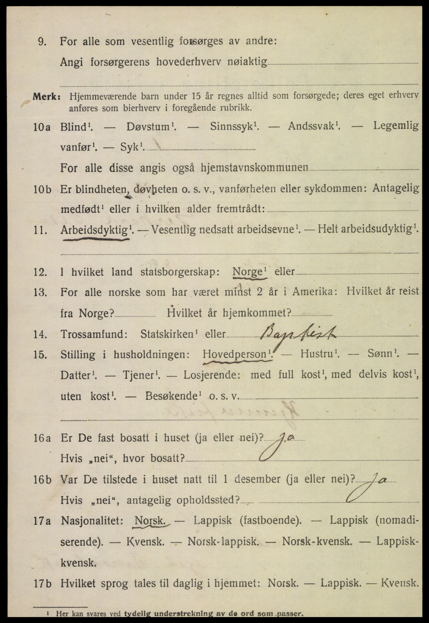 SAT, 1920 census for Vikna, 1920, p. 5476