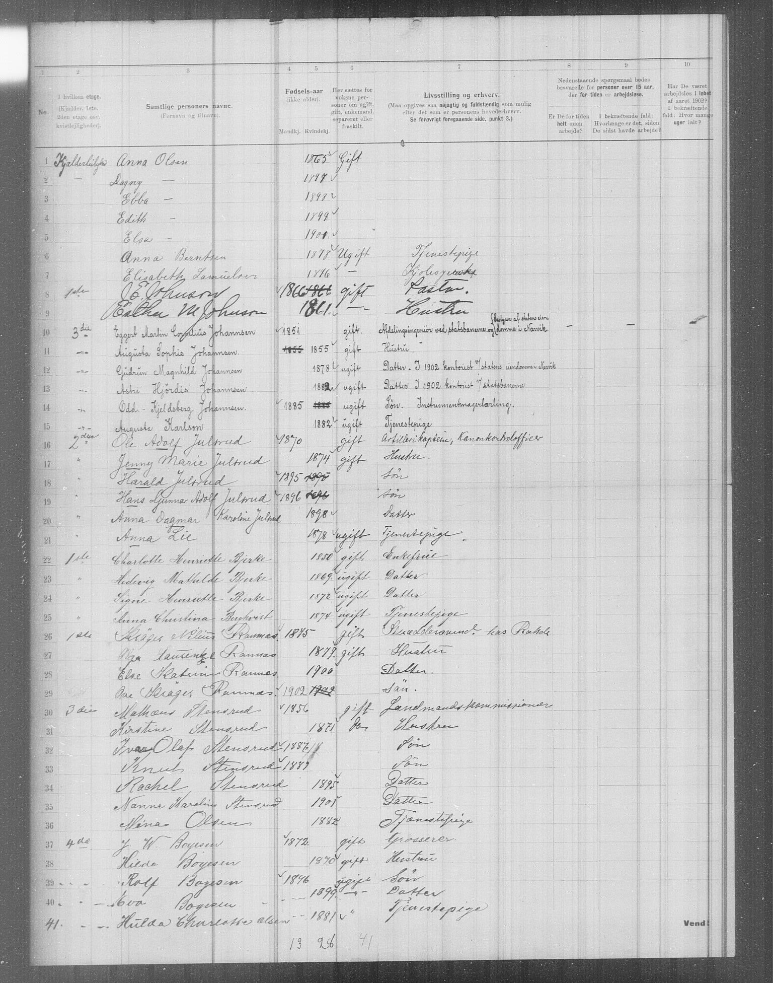 OBA, Municipal Census 1902 for Kristiania, 1902, p. 4936