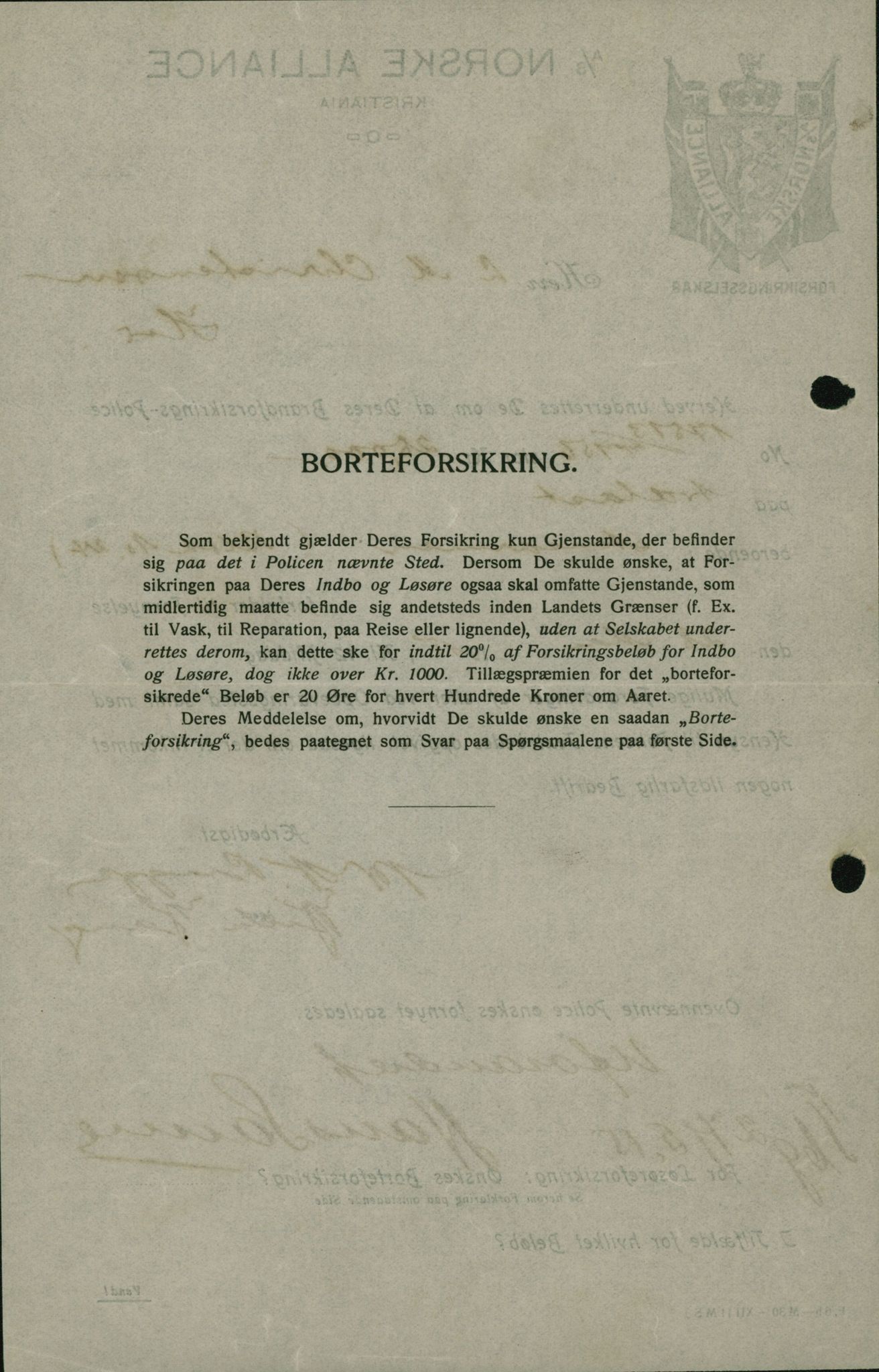 Pa 664 - Tønsberg Sjøforsikringsselskap, VEMU/A-1773/D/Da/L0001: Mai - November
Oscar Aalborg, 1915