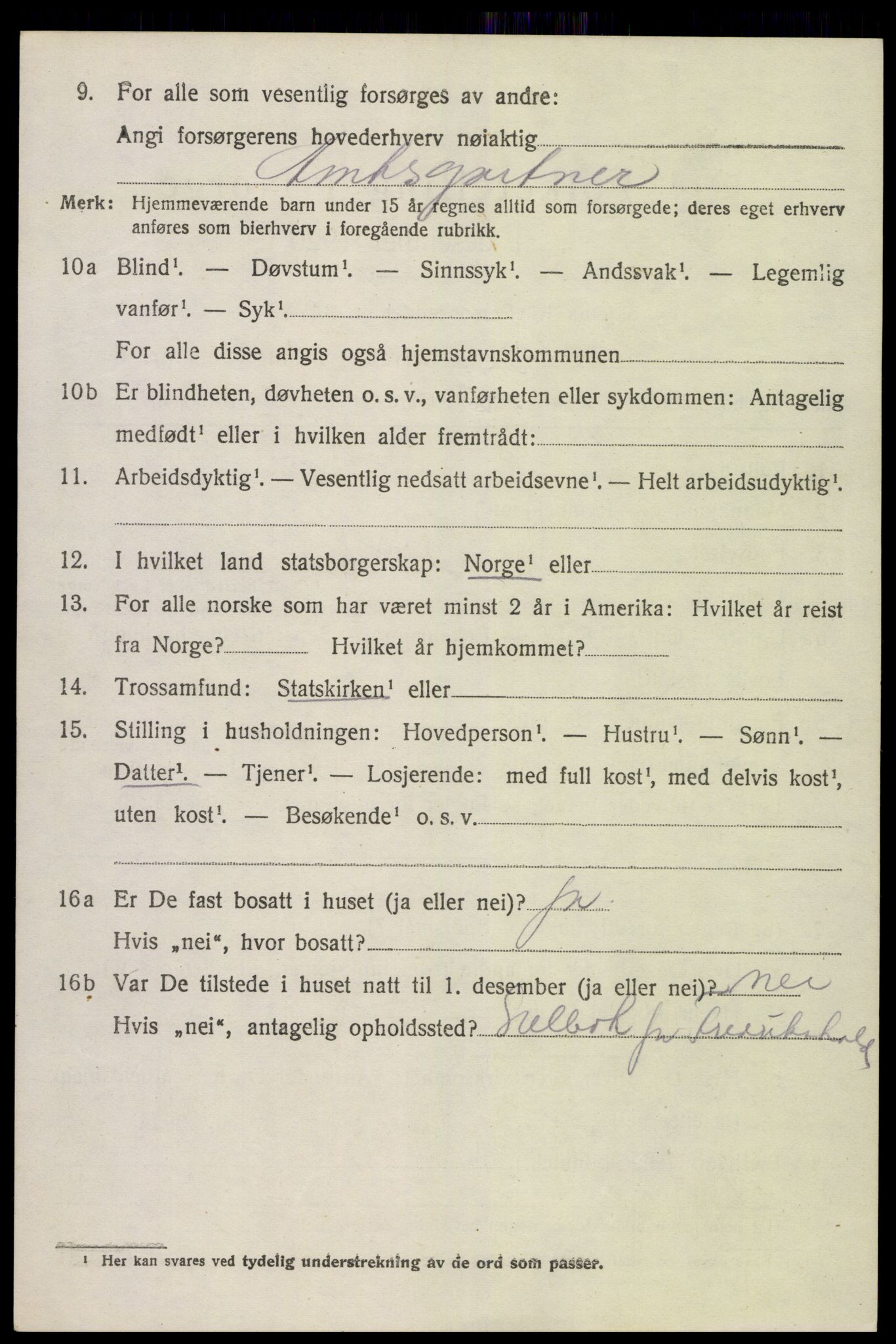 SAK, 1920 census for Øyestad, 1920, p. 6945