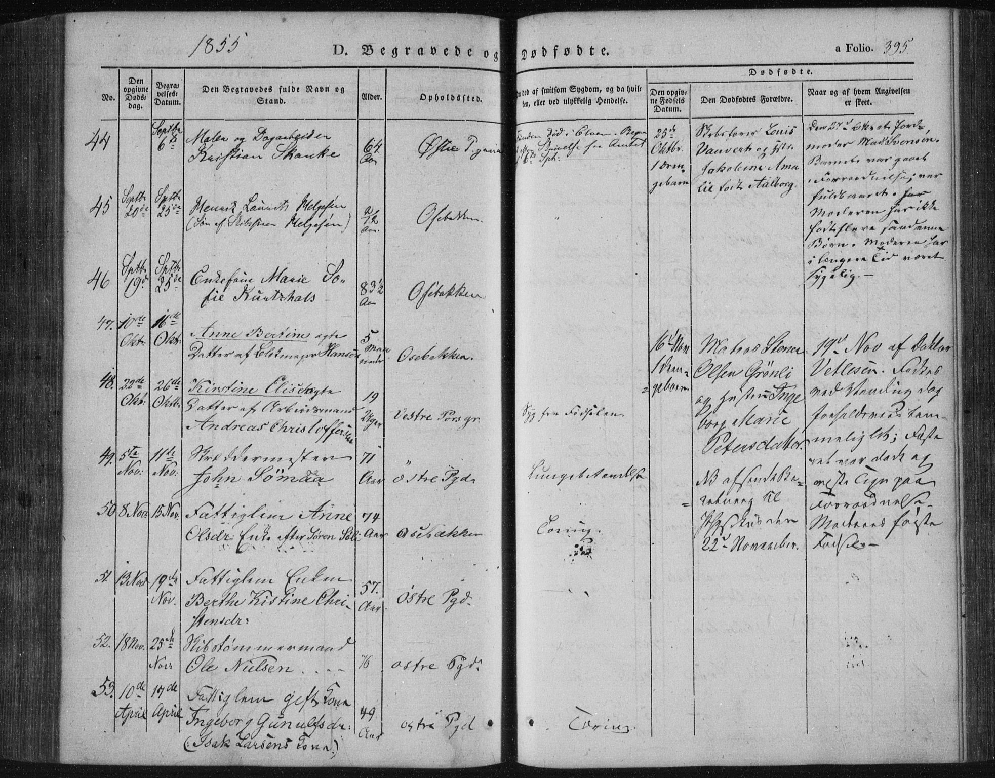 Porsgrunn kirkebøker , SAKO/A-104/F/Fa/L0006: Parish register (official) no. 6, 1841-1857, p. 395