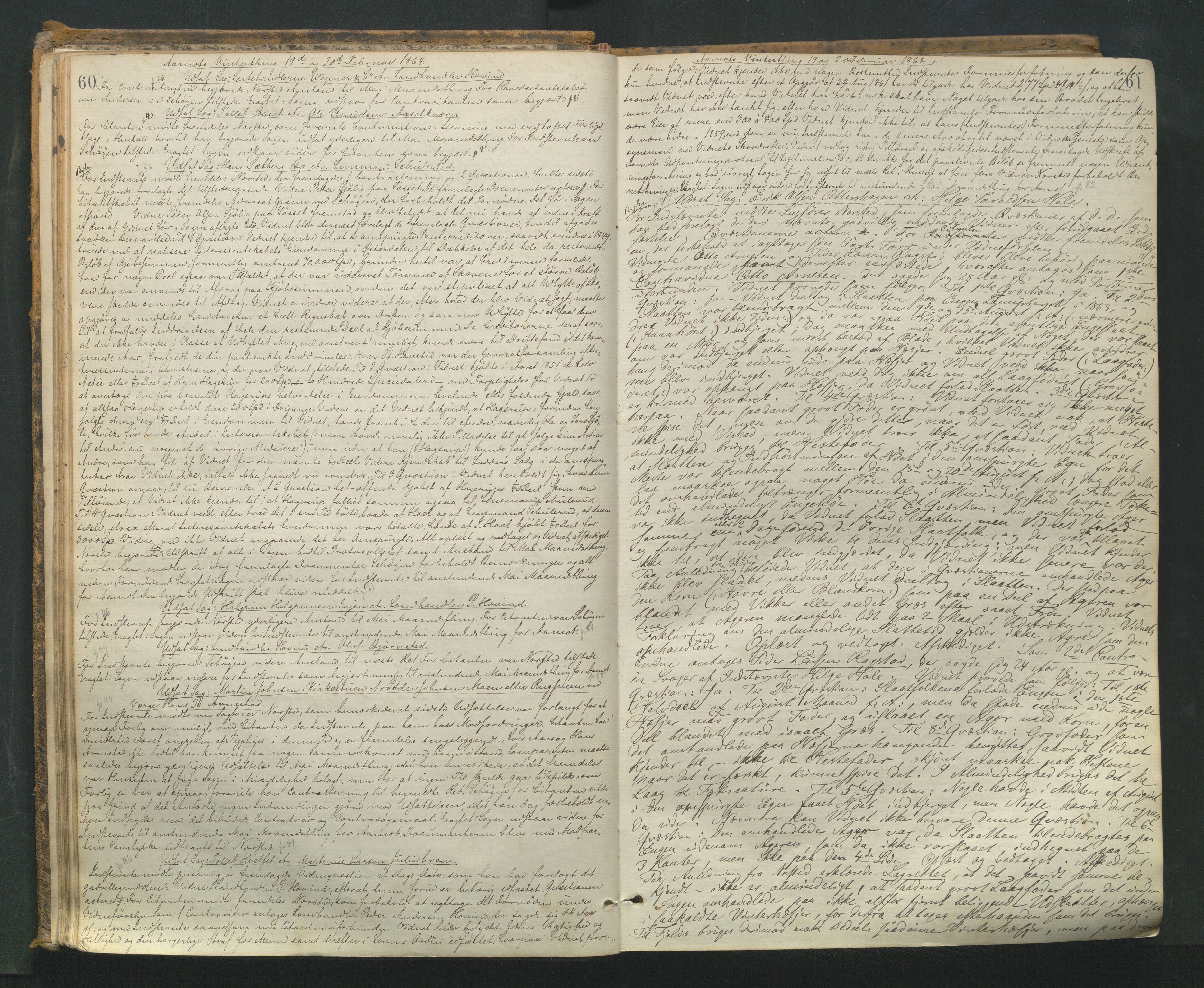 Sør-Østerdal sorenskriveri, AV/SAH-TING-018/G/Gb/L0004: Tingbok, 1863-1871, p. 60-61