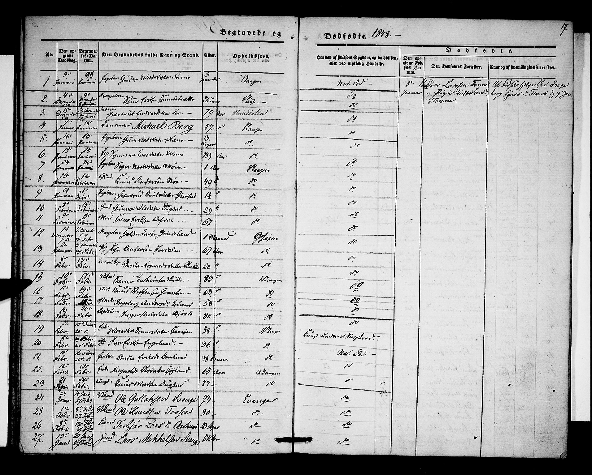 Voss sokneprestembete, AV/SAB-A-79001/H/Haa: Parish register (official) no. A 15, 1845-1855, p. 17