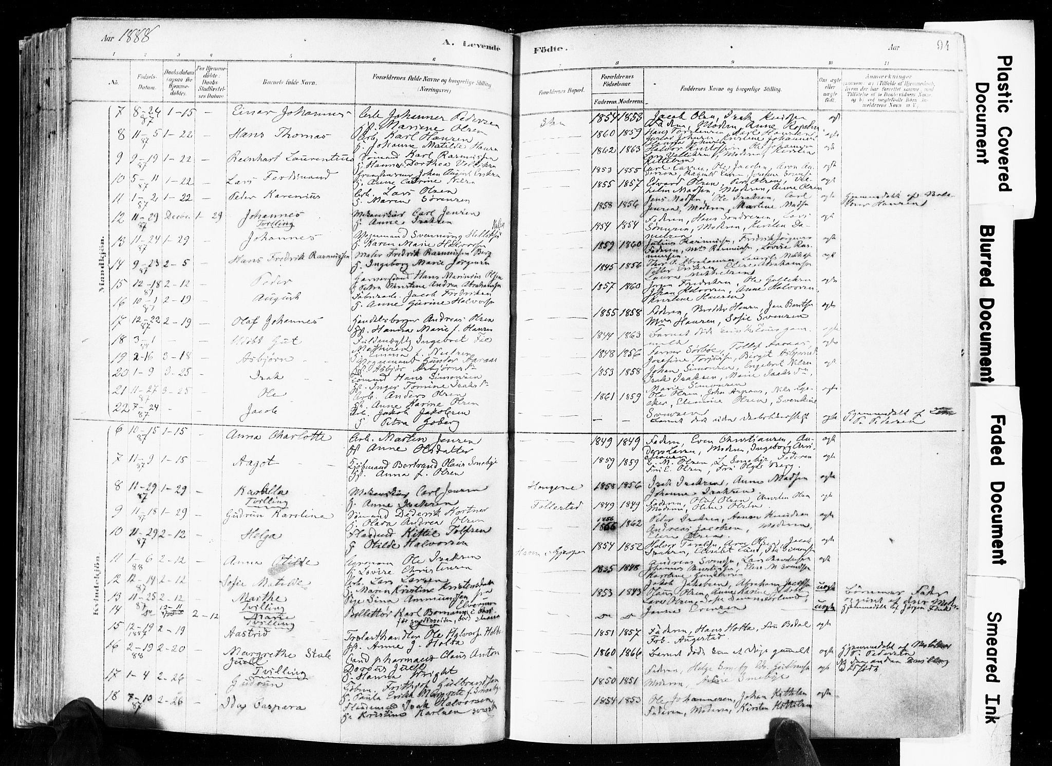 Skien kirkebøker, SAKO/A-302/F/Fa/L0009: Parish register (official) no. 9, 1878-1890, p. 94