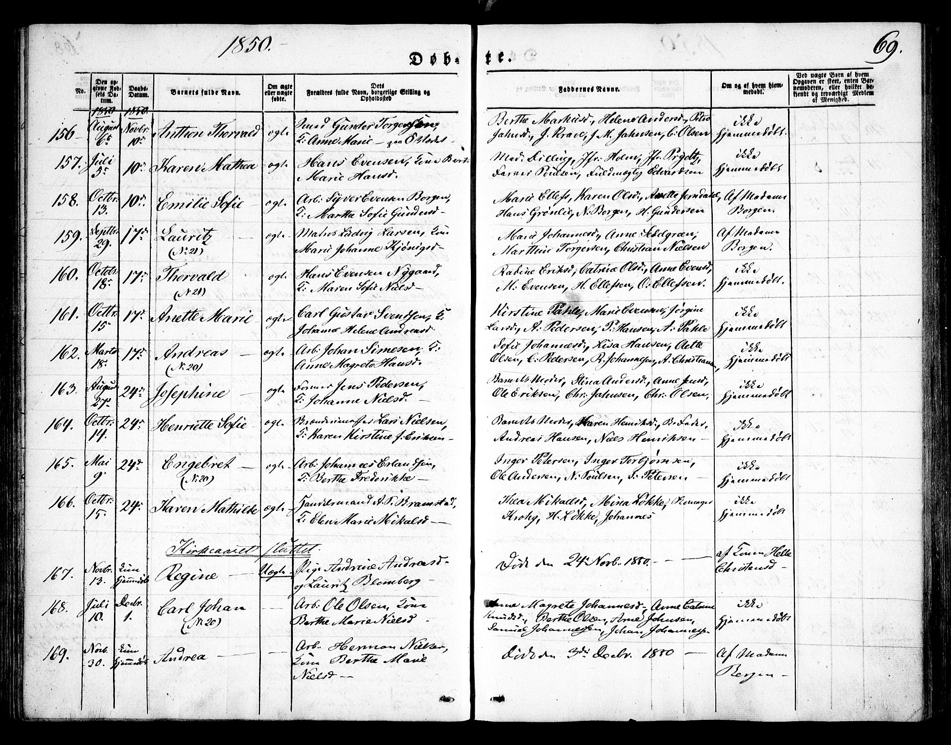 Moss prestekontor Kirkebøker, SAO/A-2003/F/Fa/L0007: Parish register (official) no. I 7, 1845-1851, p. 69