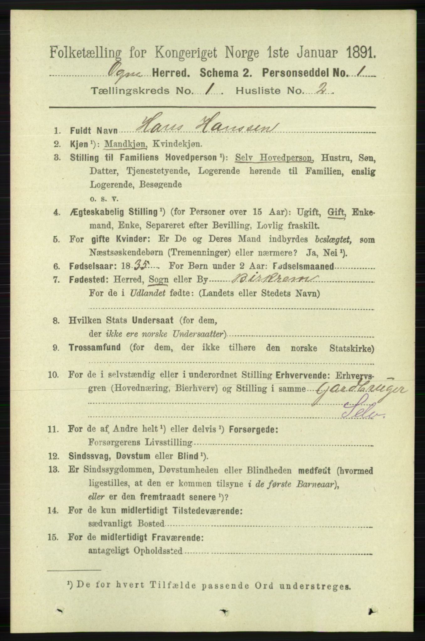 RA, 1891 census for 1117 Ogna, 1891, p. 114