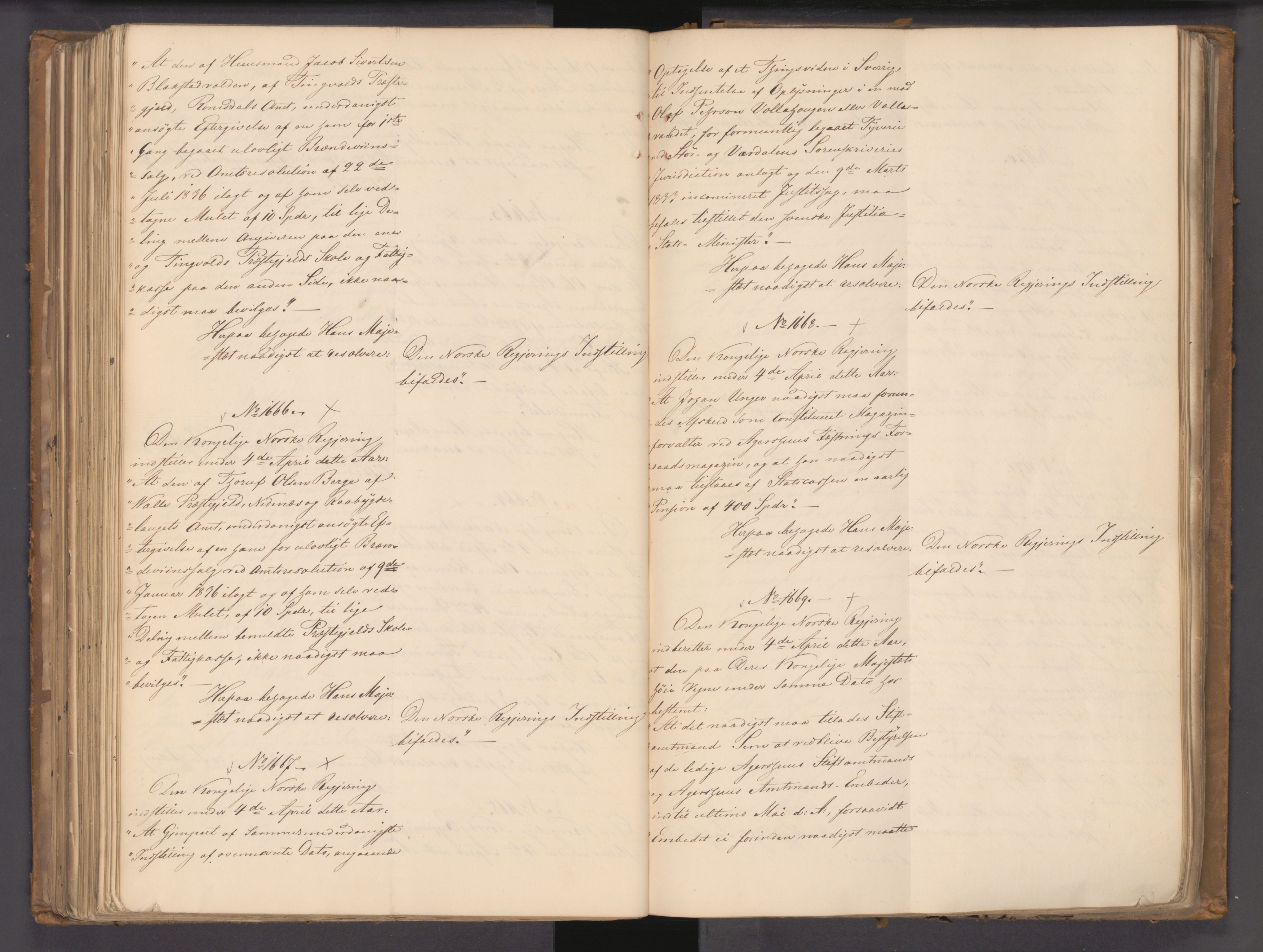 Statsrådssekretariatet, AV/RA-S-1001/A/Ab/L0044: Kgl. res. nr. 1193-1948, 1. halvår, 1837