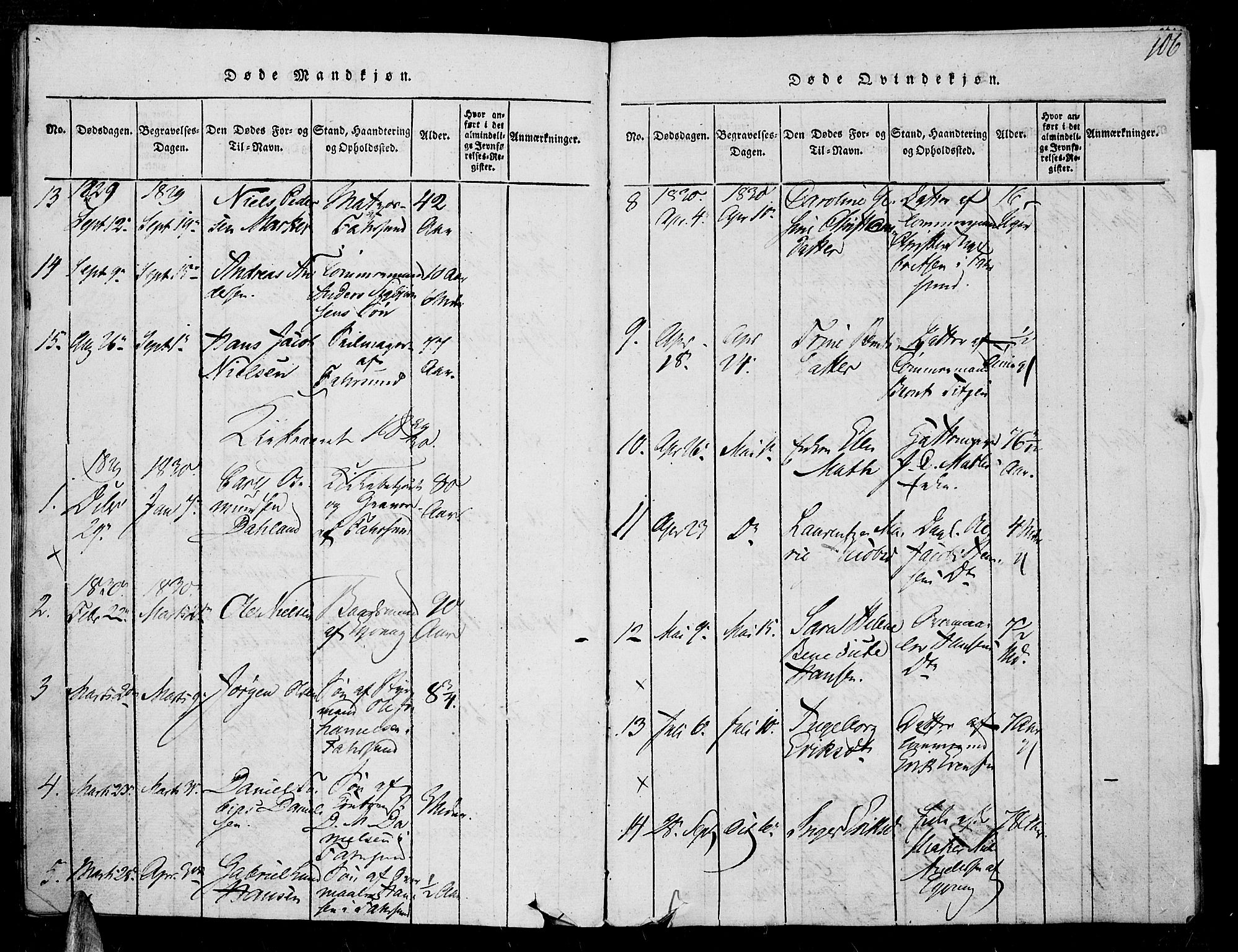 Farsund sokneprestkontor, SAK/1111-0009/F/Fa/L0002: Parish register (official) no. A 2, 1815-1836, p. 106