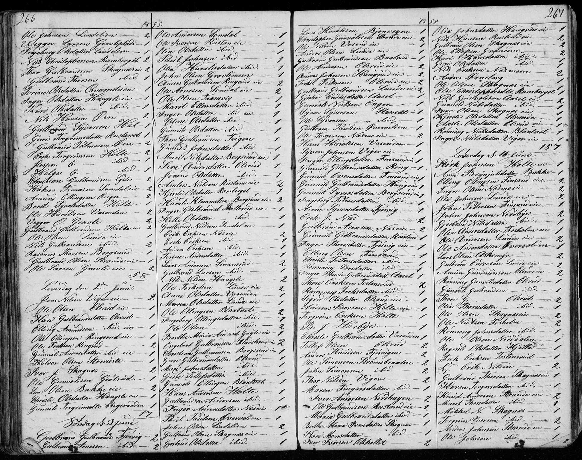Ådal kirkebøker, AV/SAKO-A-248/G/Ga/L0002: Parish register (copy) no. I 2, 1840-1861, p. 266-267