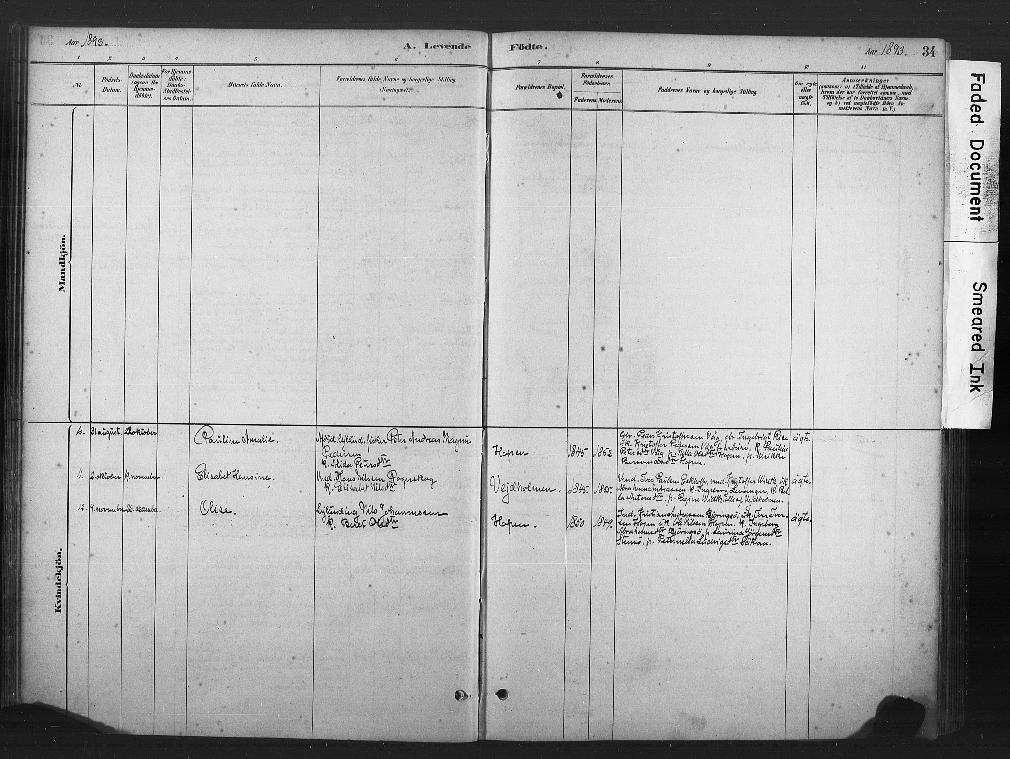 Ministerialprotokoller, klokkerbøker og fødselsregistre - Møre og Romsdal, AV/SAT-A-1454/583/L0954: Parish register (official) no. 583A01, 1880-1906, p. 34