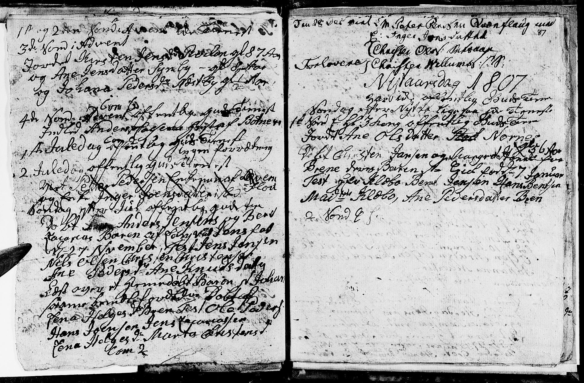 Ministerialprotokoller, klokkerbøker og fødselsregistre - Nordland, SAT/A-1459/847/L0674: Parish register (copy) no. 847C02, 1793-1807, p. 87