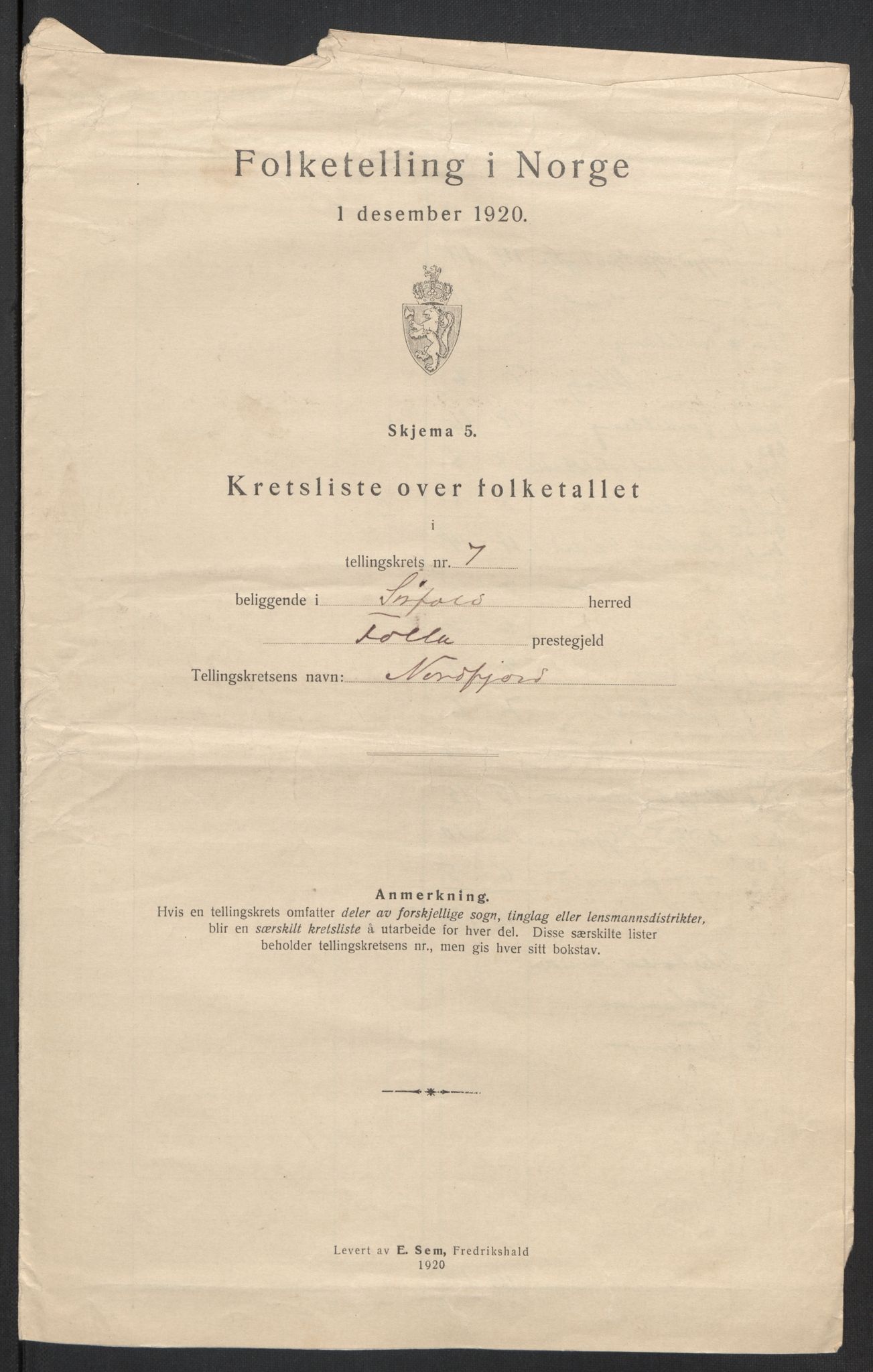 SAT, 1920 census for Sørfold, 1920, p. 24