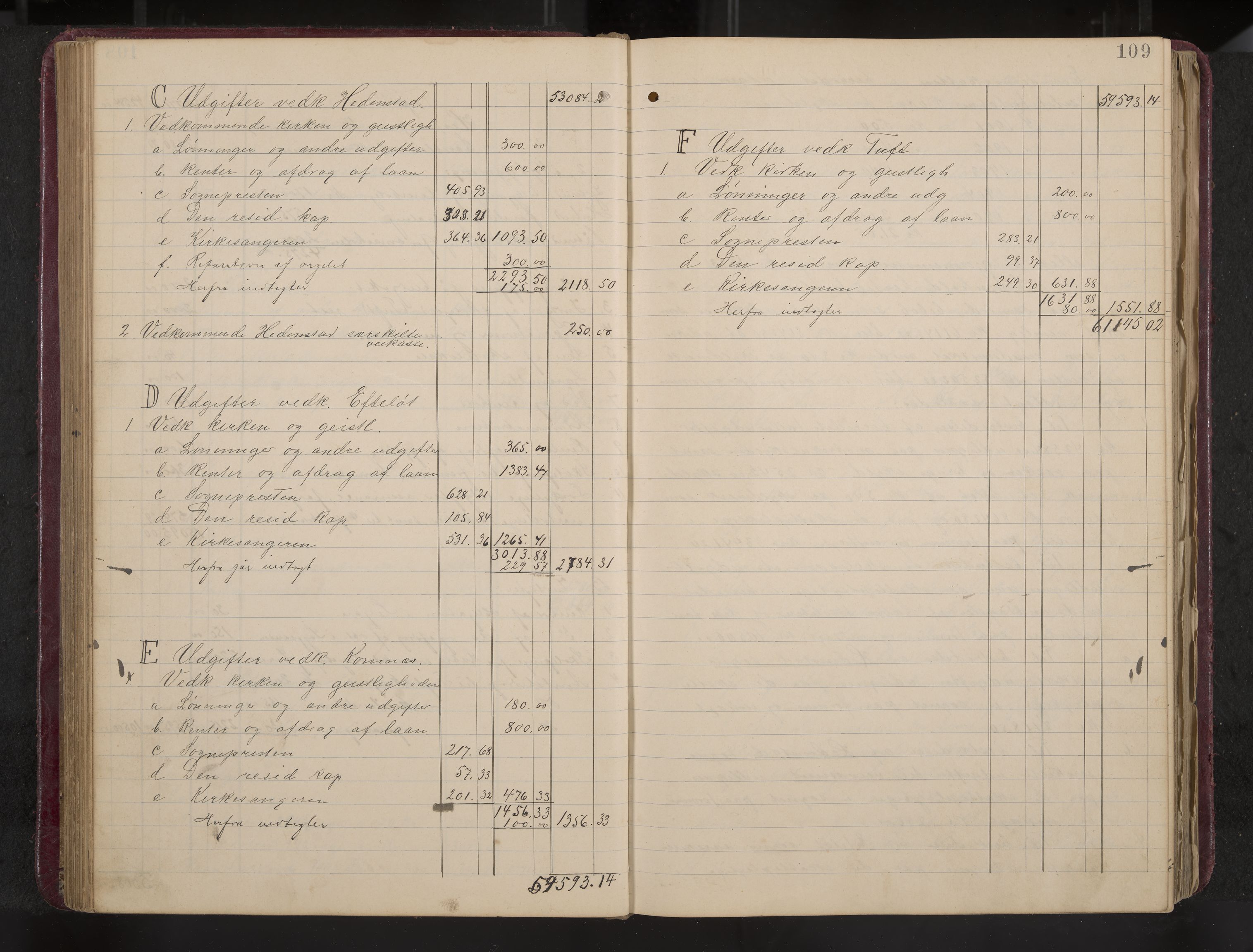 Ytre Sandsvær formannskap og sentraladministrasjon, IKAK/0629021/A/Aa/L0001: Møtebok med register, 1902-1919, p. 109