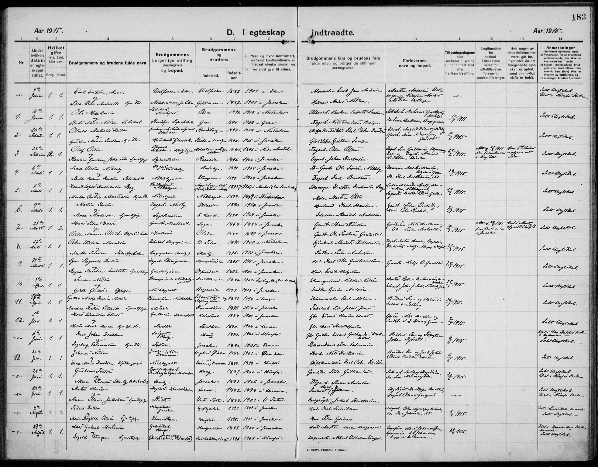 Jevnaker prestekontor, SAH/PREST-116/H/Ha/Haa/L0012: Parish register (official) no. 12, 1914-1924, p. 183