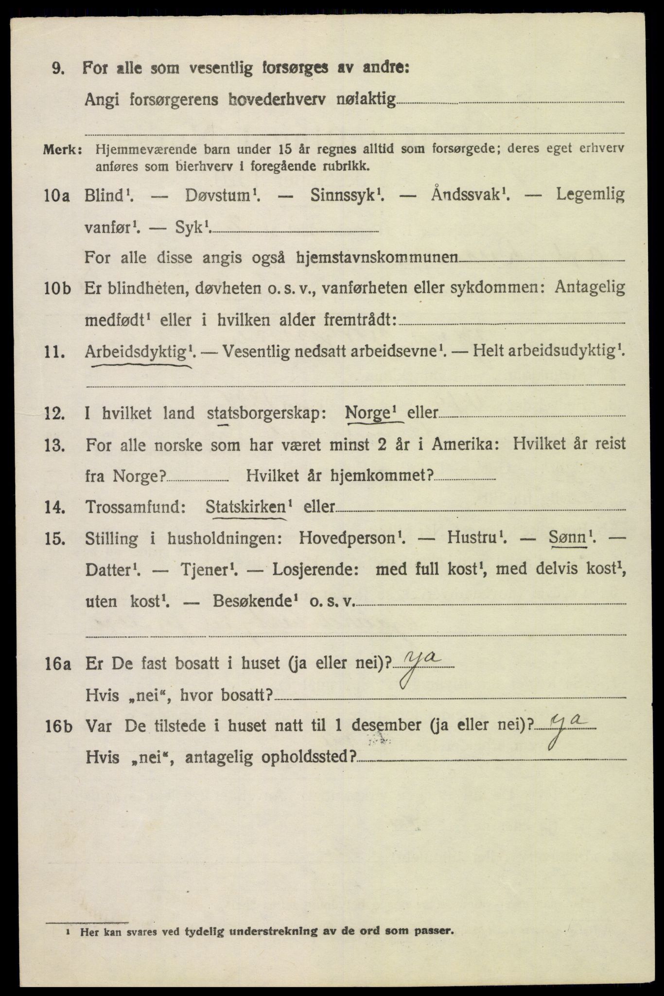 SAH, 1920 census for Lunner, 1920, p. 1628