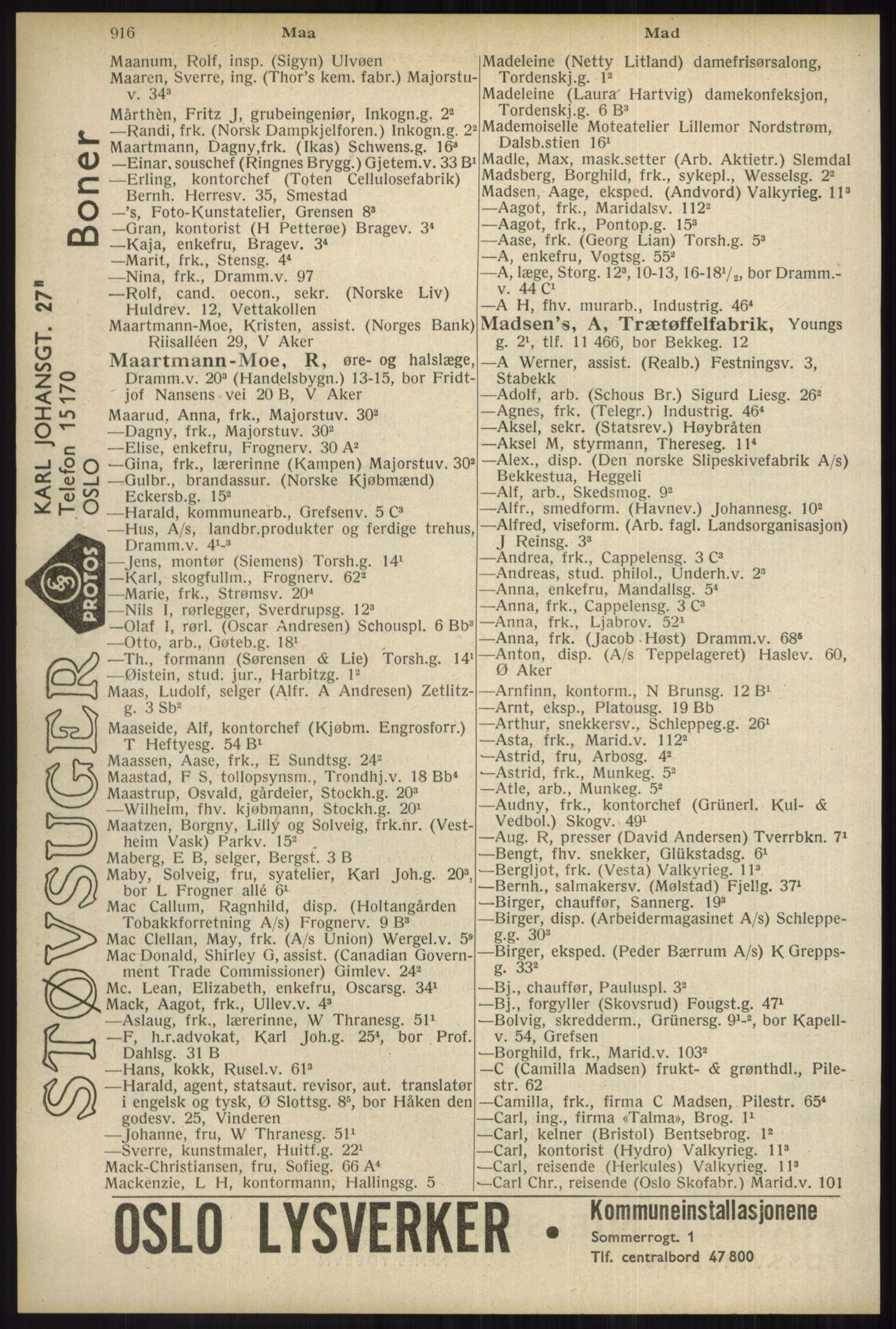 Kristiania/Oslo adressebok, PUBL/-, 1934, p. 916