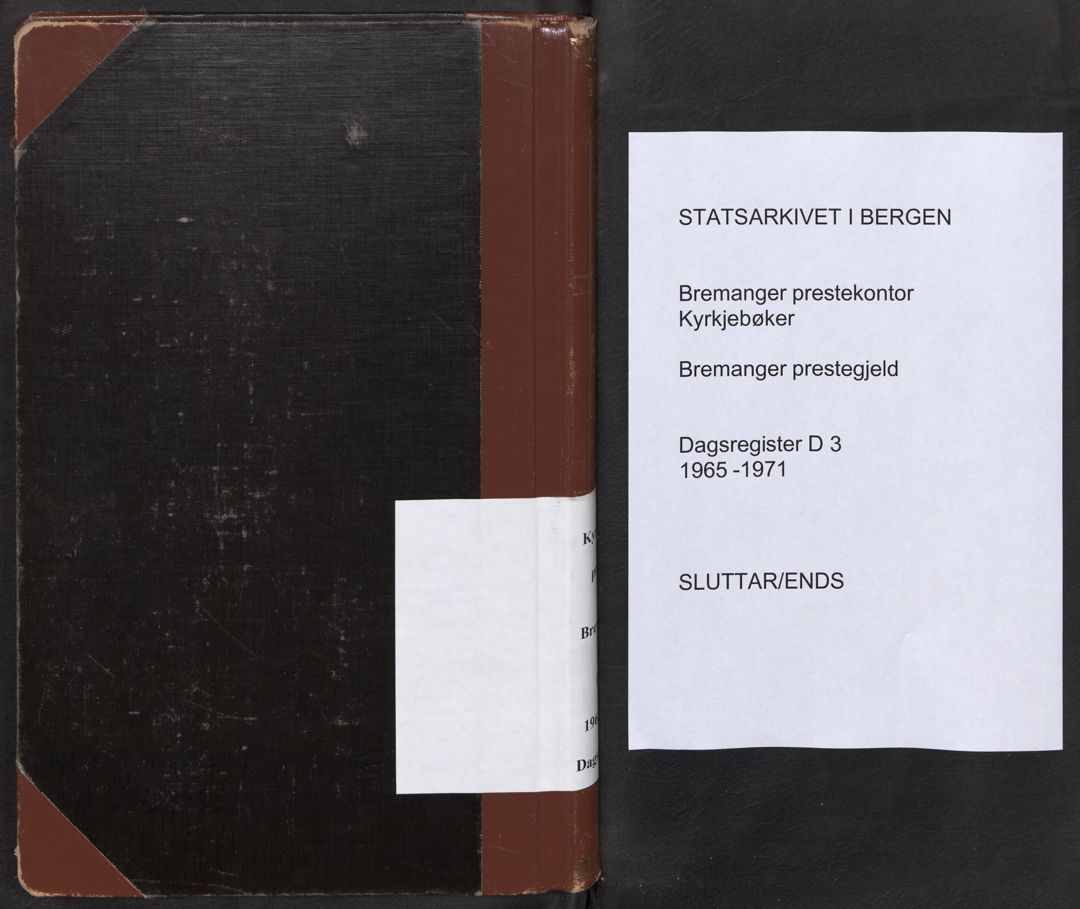 Bremanger sokneprestembete, SAB/A-82201/H/Haa/Haad/L0003: Diary records no. D 3, 1965-1971, p. 153b-154a