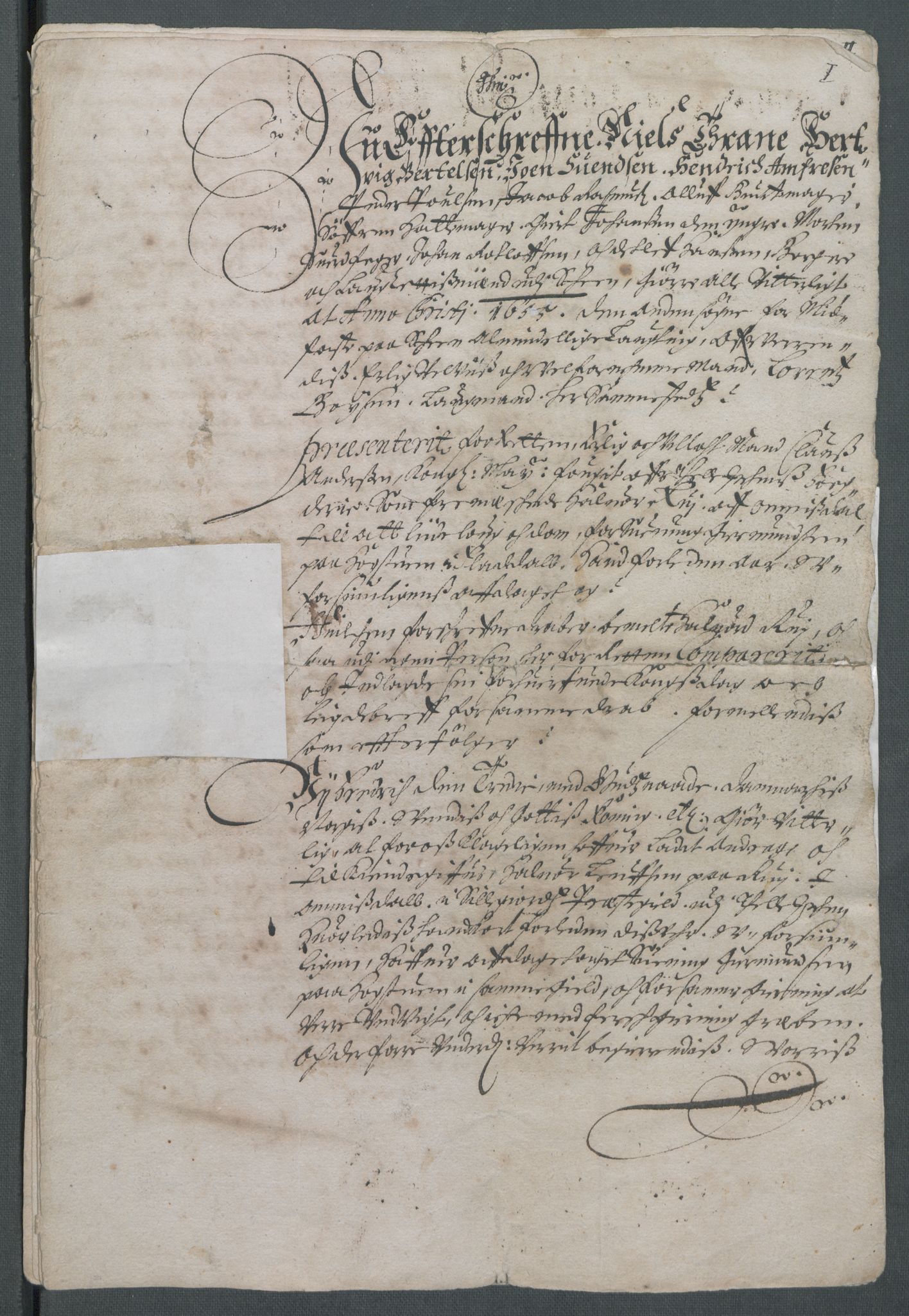 Riksarkivets diplomsamling, RA/EA-5965/F02/L0166: Dokumenter, 1654-1656, p. 87