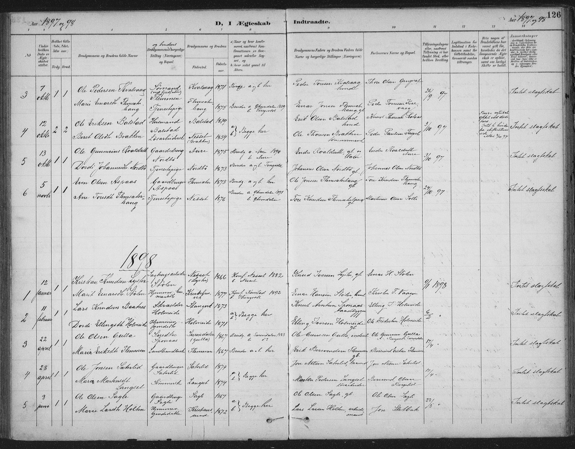 Ministerialprotokoller, klokkerbøker og fødselsregistre - Møre og Romsdal, AV/SAT-A-1454/586/L0988: Parish register (official) no. 586A14, 1893-1905, p. 126