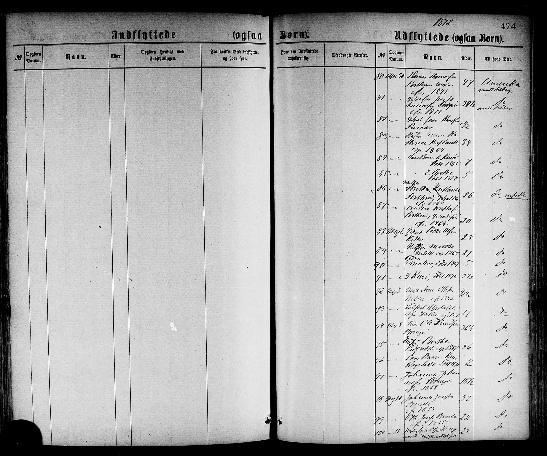 Luster sokneprestembete, AV/SAB-A-81101/H/Haa/Haaa/L0010: Parish register (official) no. A 10, 1871-1886, p. 474