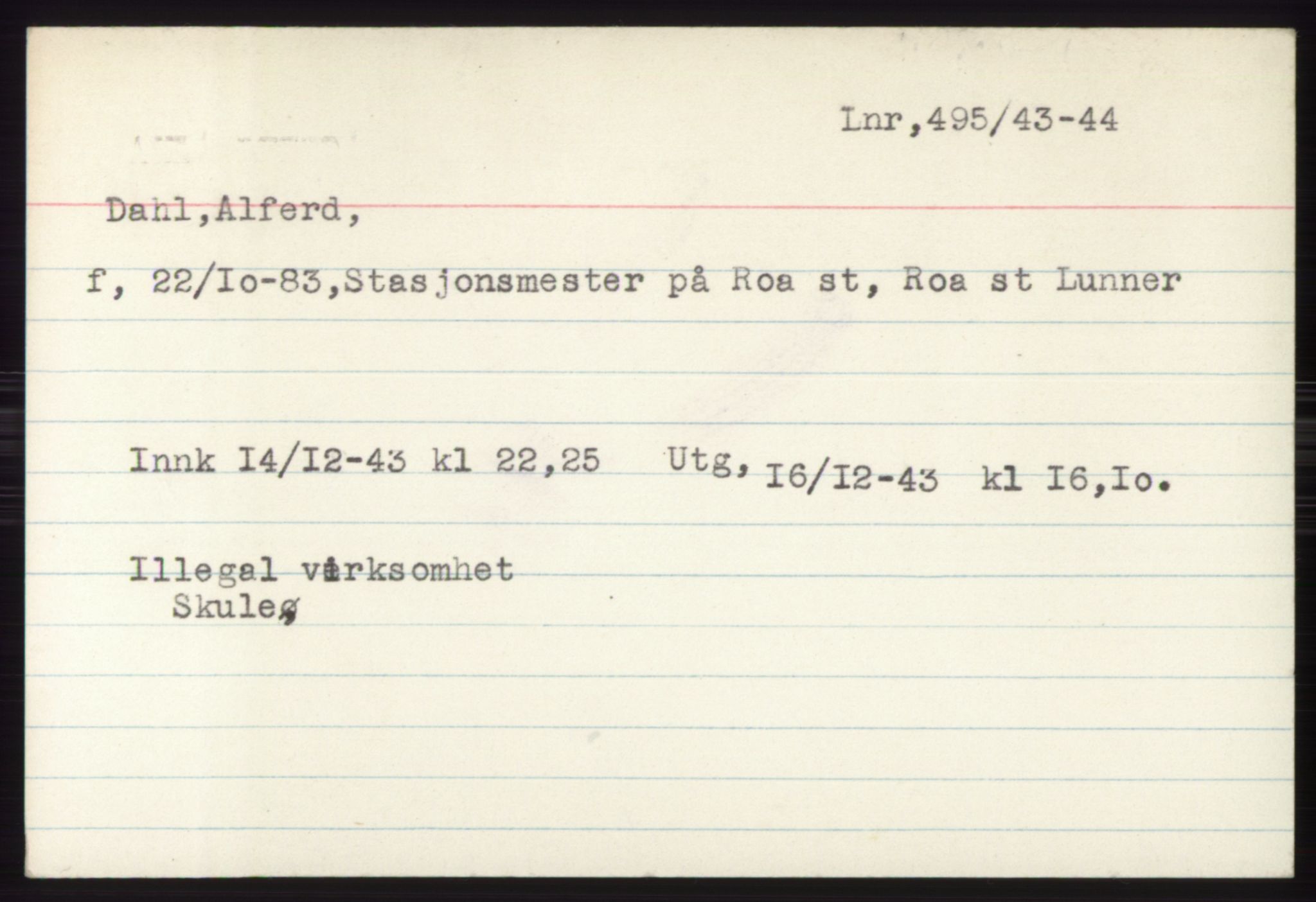 Statspolitiet - Hovedkontoret / Osloavdelingen, AV/RA-S-1329/C/Ck/Cke/L0002: Fangeregister; etternavn A - F, 1941-1945, p. 584