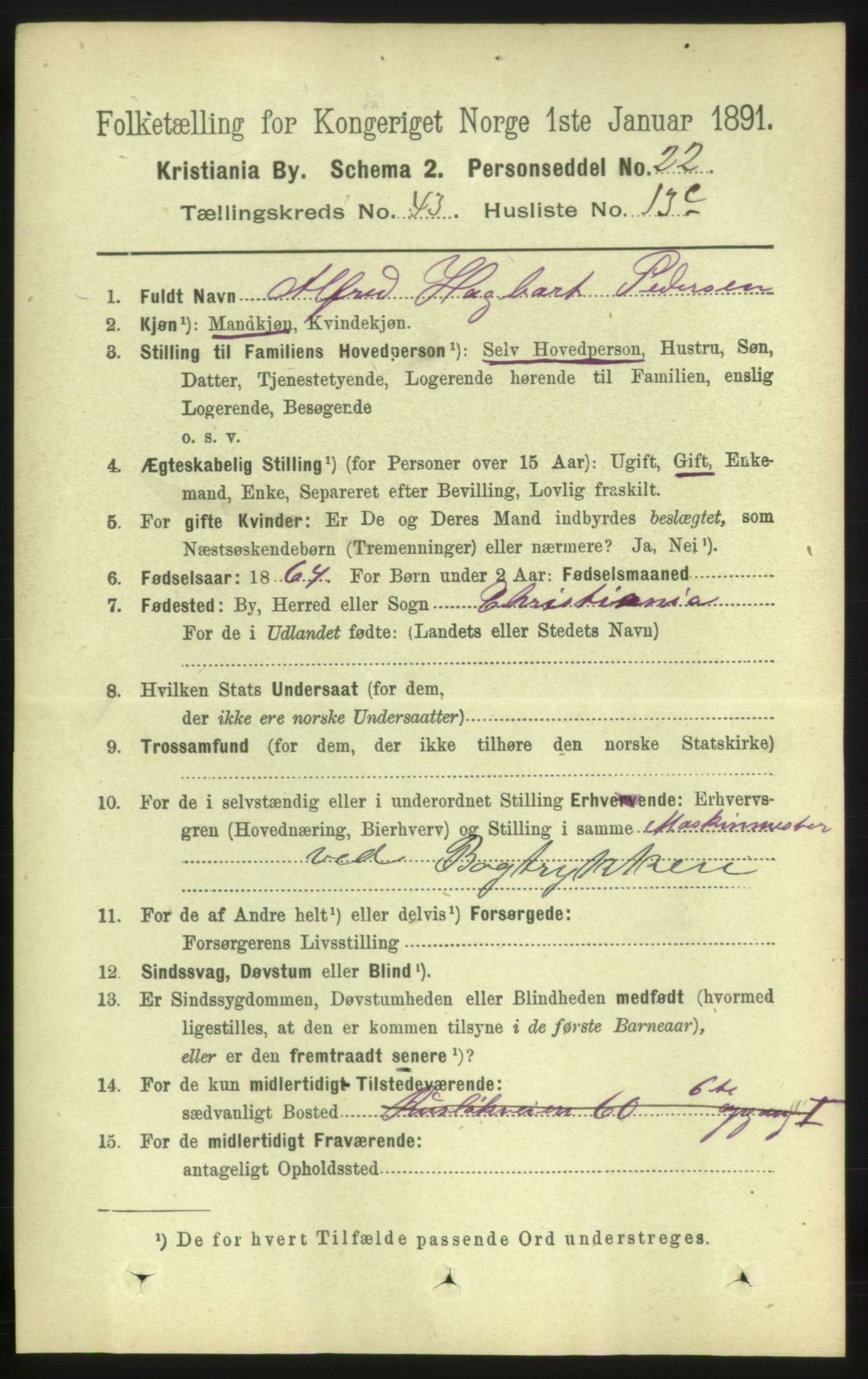 RA, 1891 census for 0301 Kristiania, 1891, p. 26182