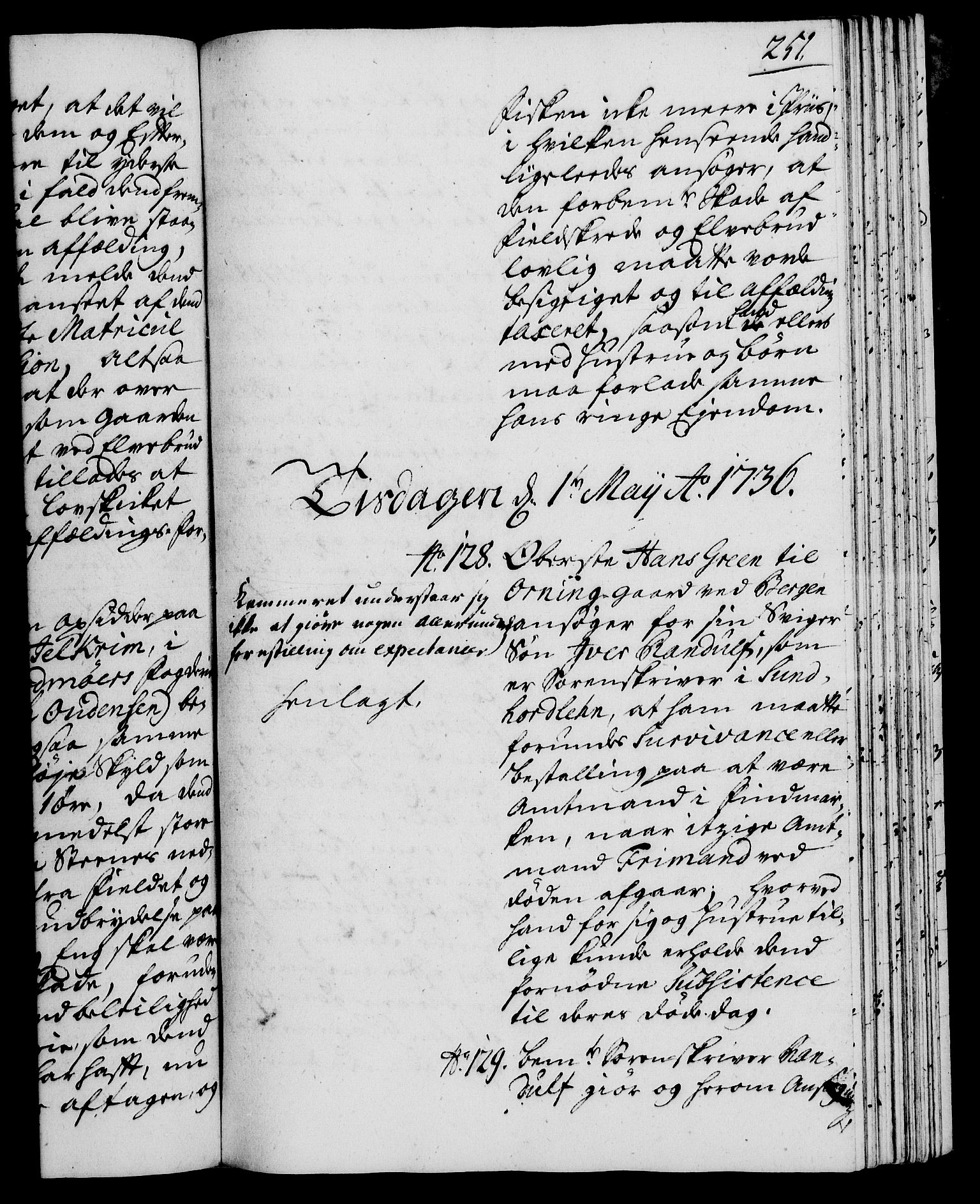 Rentekammeret, Kammerkanselliet, RA/EA-3111/G/Gh/Gha/L0018: Norsk ekstraktmemorialprotokoll (merket RK 53.63), 1735-1736, p. 251