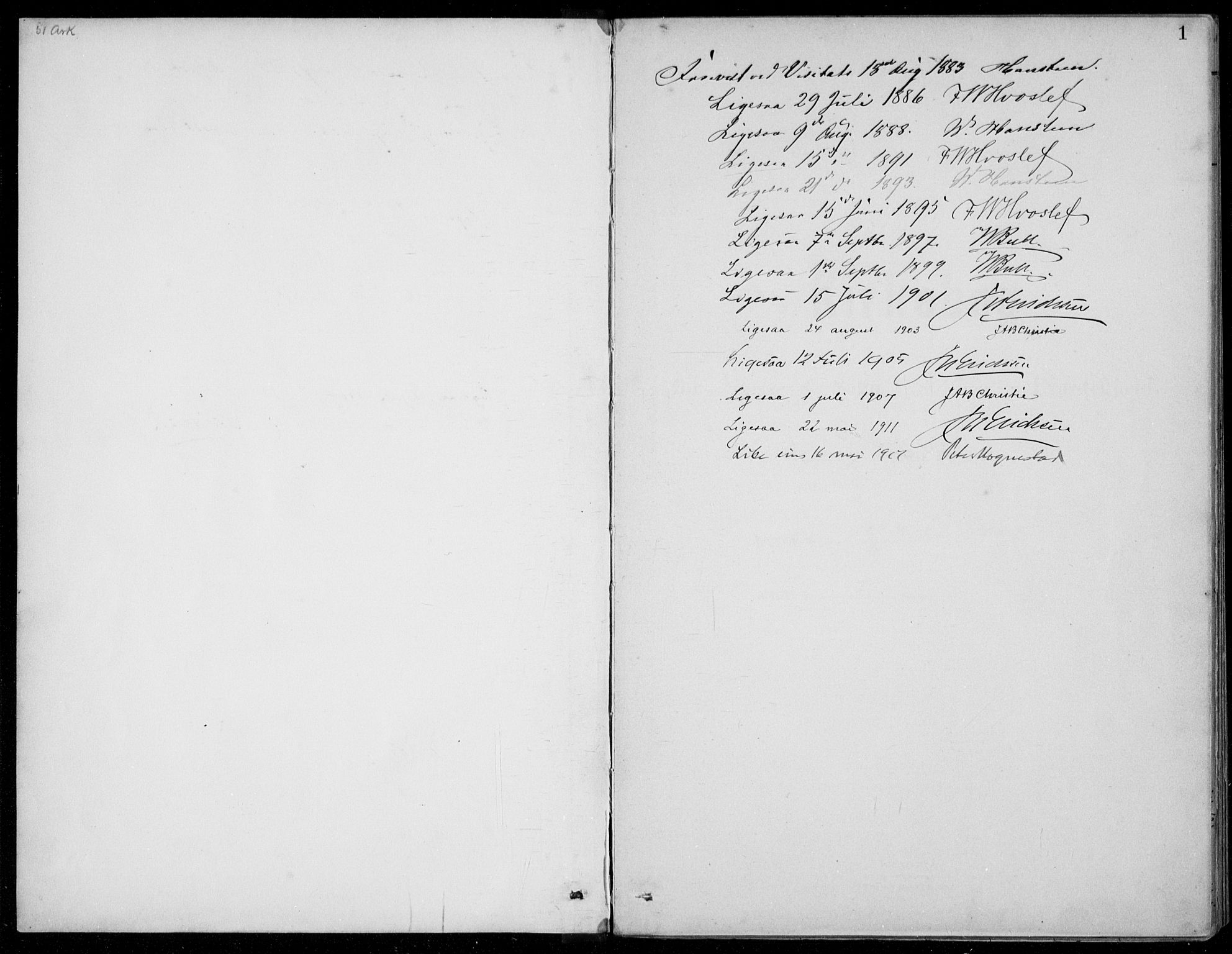 Ullensvang sokneprestembete, SAB/A-78701/H/Haa: Parish register (official) no. E  3, 1883-1916, p. 1