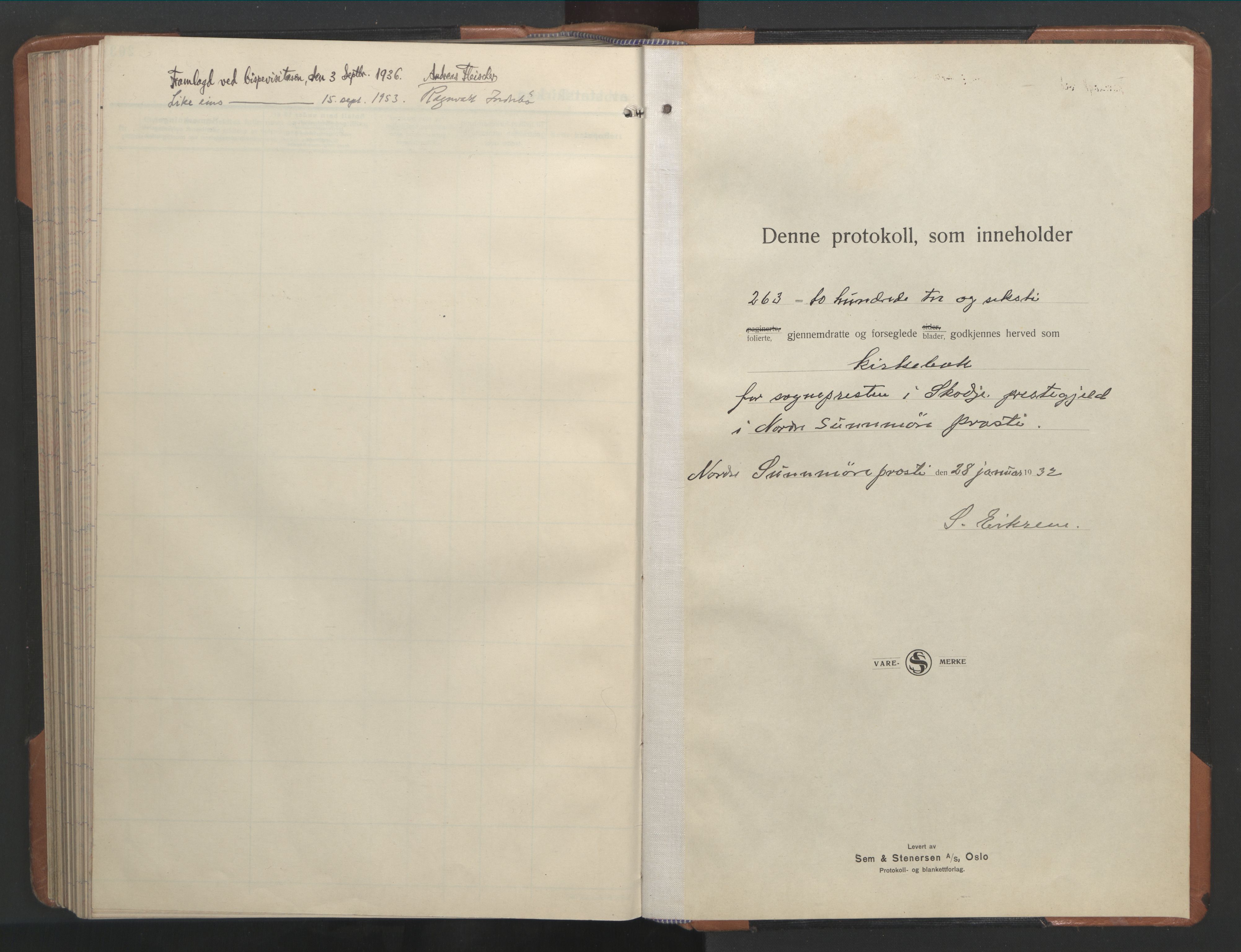 Ministerialprotokoller, klokkerbøker og fødselsregistre - Møre og Romsdal, AV/SAT-A-1454/524/L0367: Parish register (copy) no. 524C08, 1932-1951