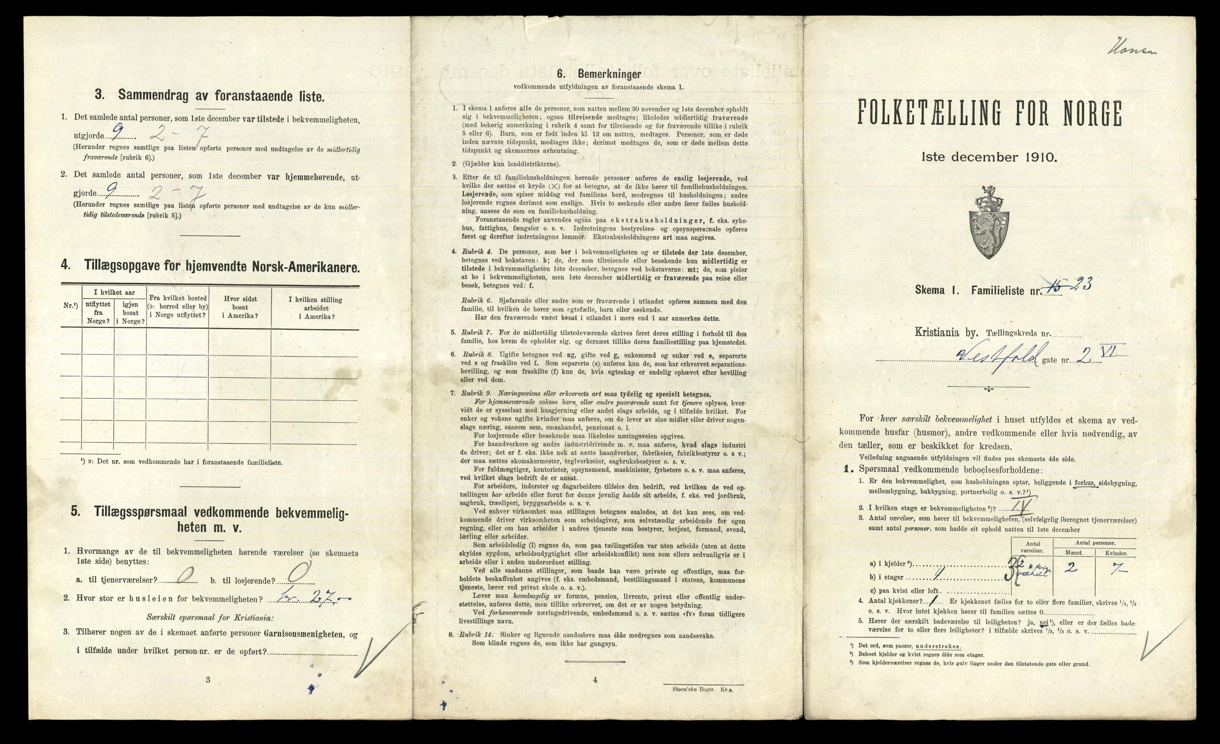 RA, 1910 census for Kristiania, 1910, p. 118063