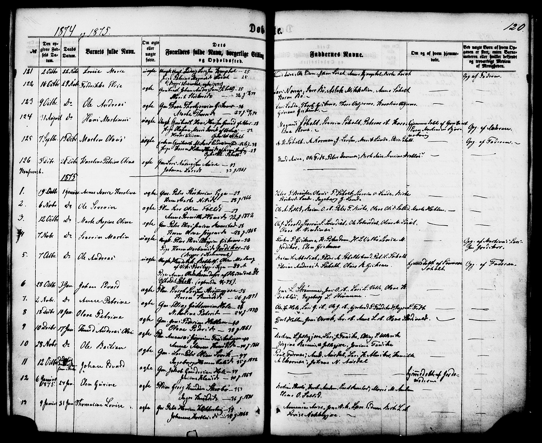Ministerialprotokoller, klokkerbøker og fødselsregistre - Møre og Romsdal, SAT/A-1454/522/L0314: Parish register (official) no. 522A09, 1863-1877, p. 120