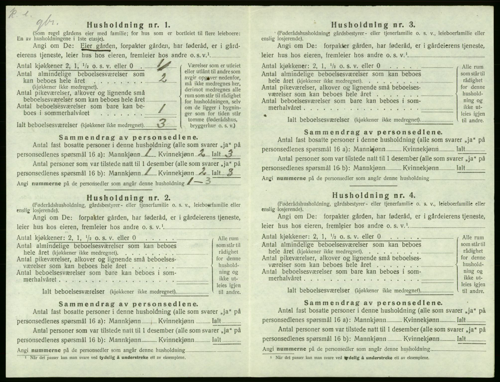 SAB, 1920 census for Fitjar, 1920, p. 161