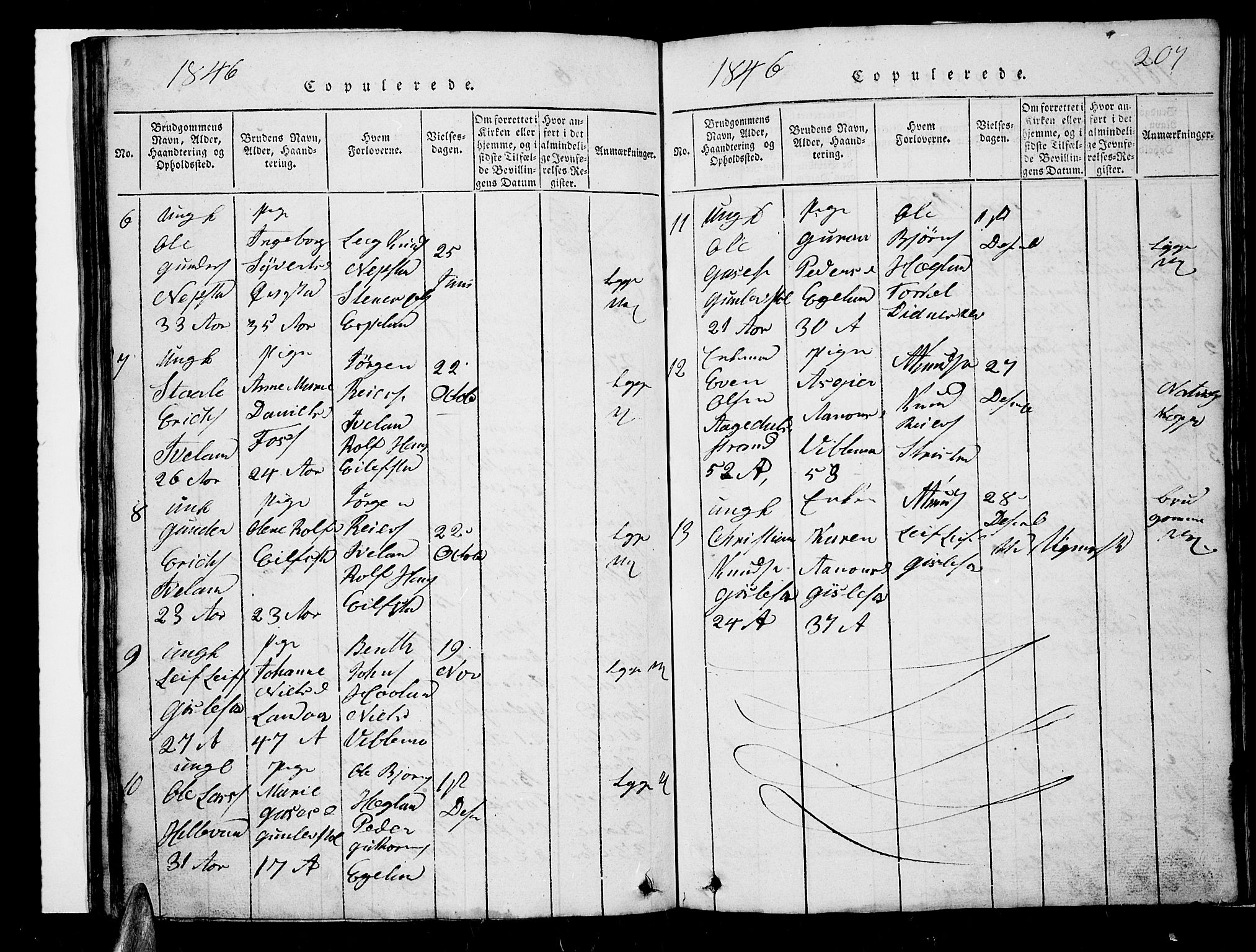 Nord-Audnedal sokneprestkontor, AV/SAK-1111-0032/F/Fb/Fba/L0001: Parish register (copy) no. B 1, 1815-1856, p. 207