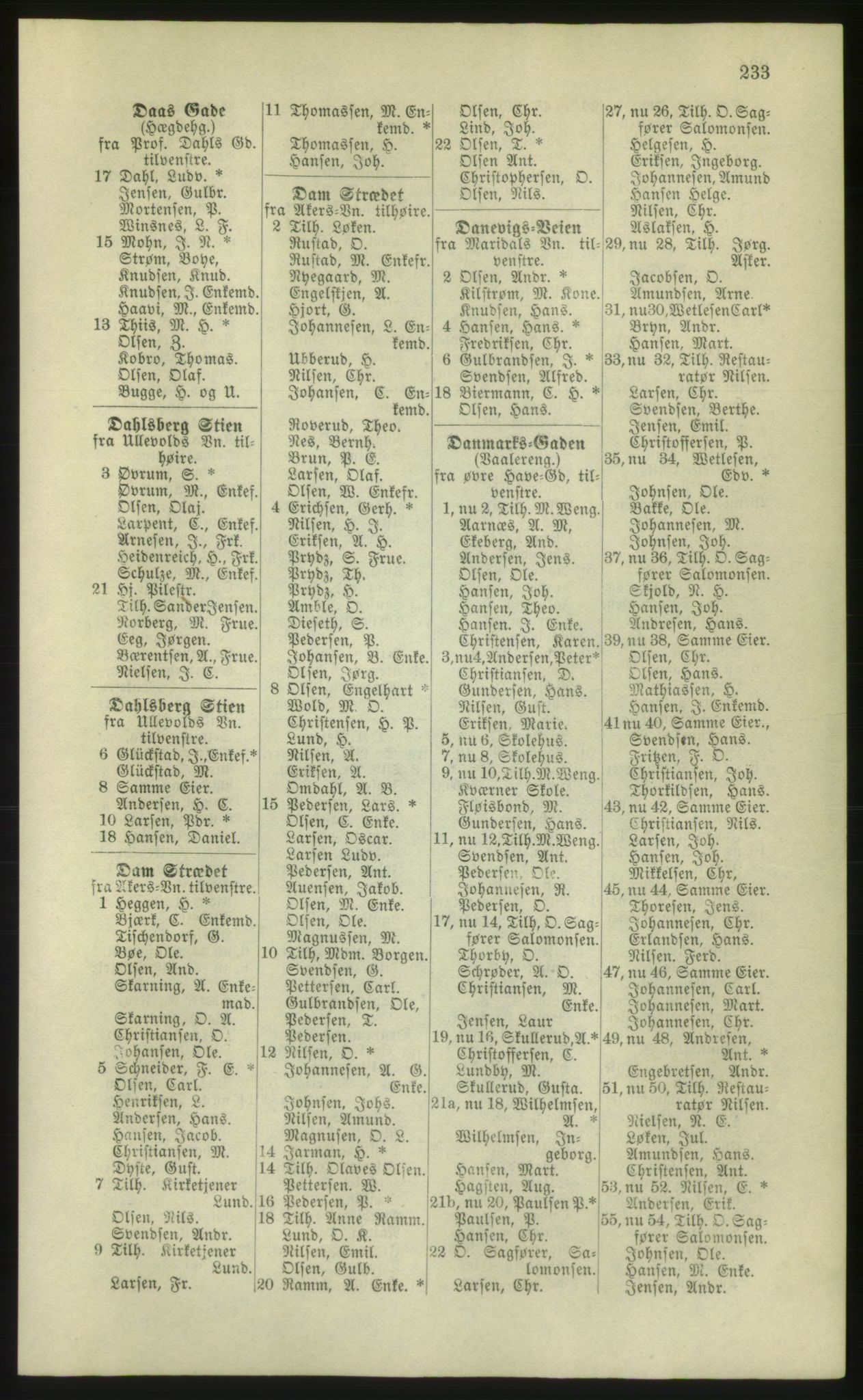 Kristiania/Oslo adressebok, PUBL/-, 1881, p. 233