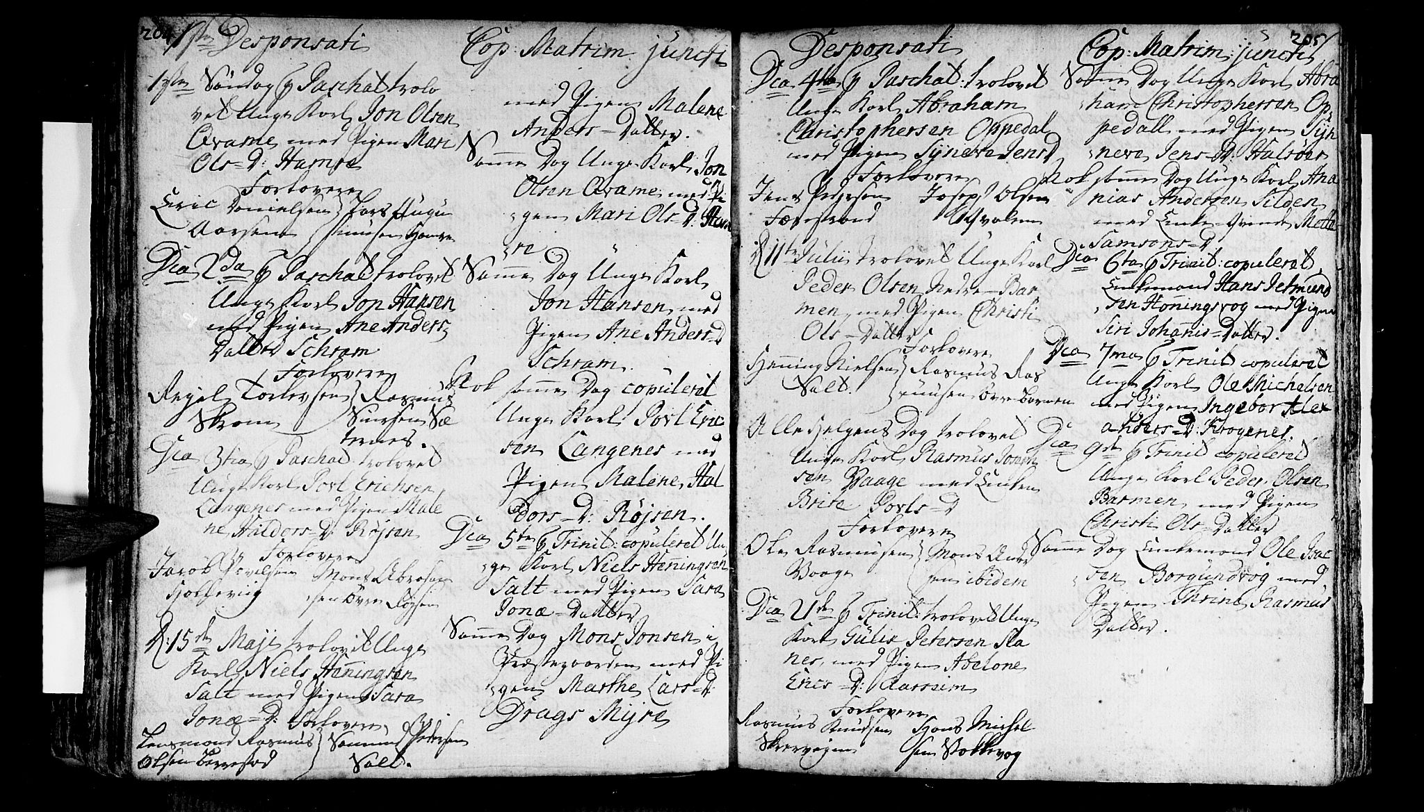 Selje sokneprestembete, AV/SAB-A-99938/H/Ha/Haa/Haaa: Parish register (official) no. A 4, 1743-1759, p. 204-205