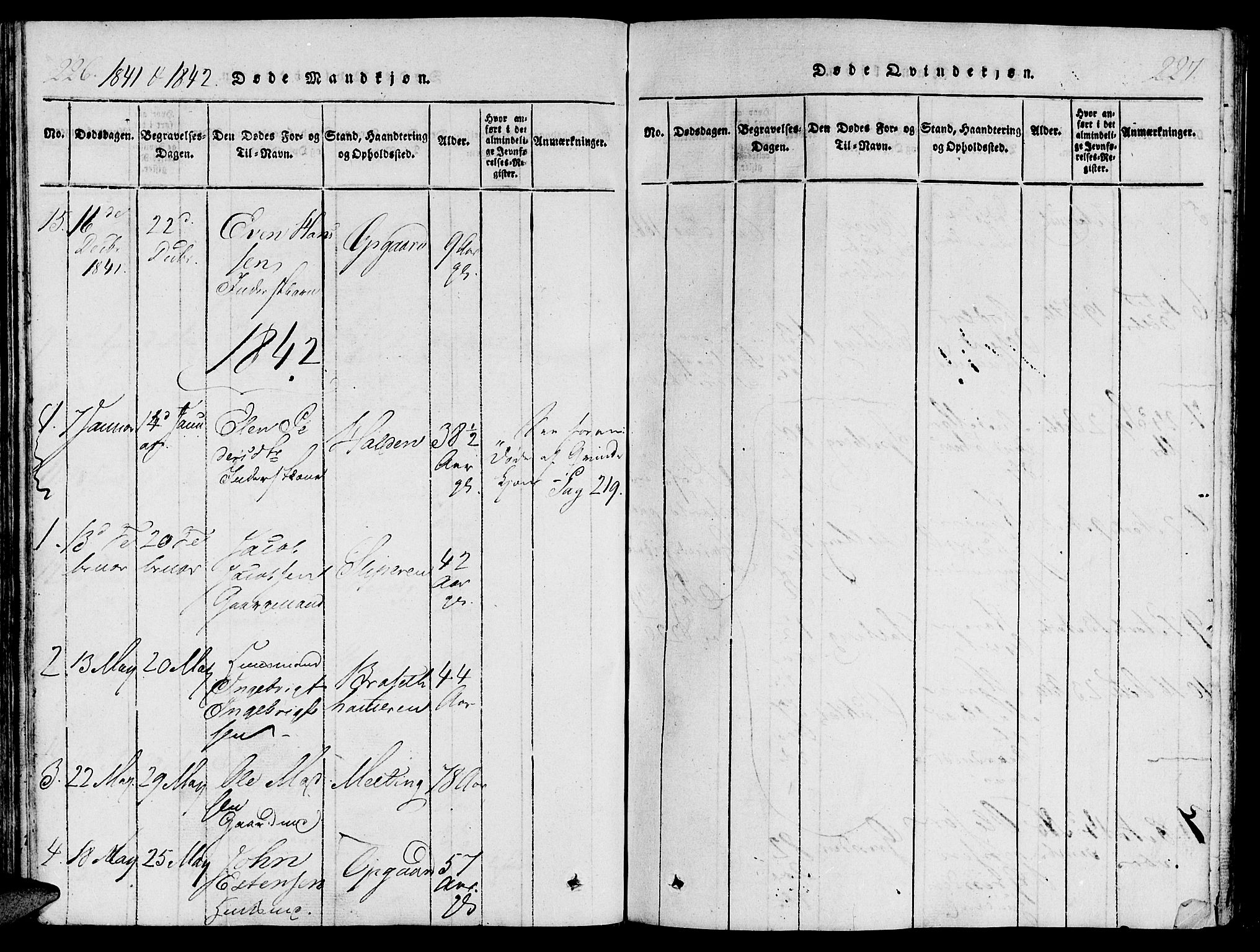 Ministerialprotokoller, klokkerbøker og fødselsregistre - Nord-Trøndelag, SAT/A-1458/733/L0322: Parish register (official) no. 733A01, 1817-1842, p. 226-227