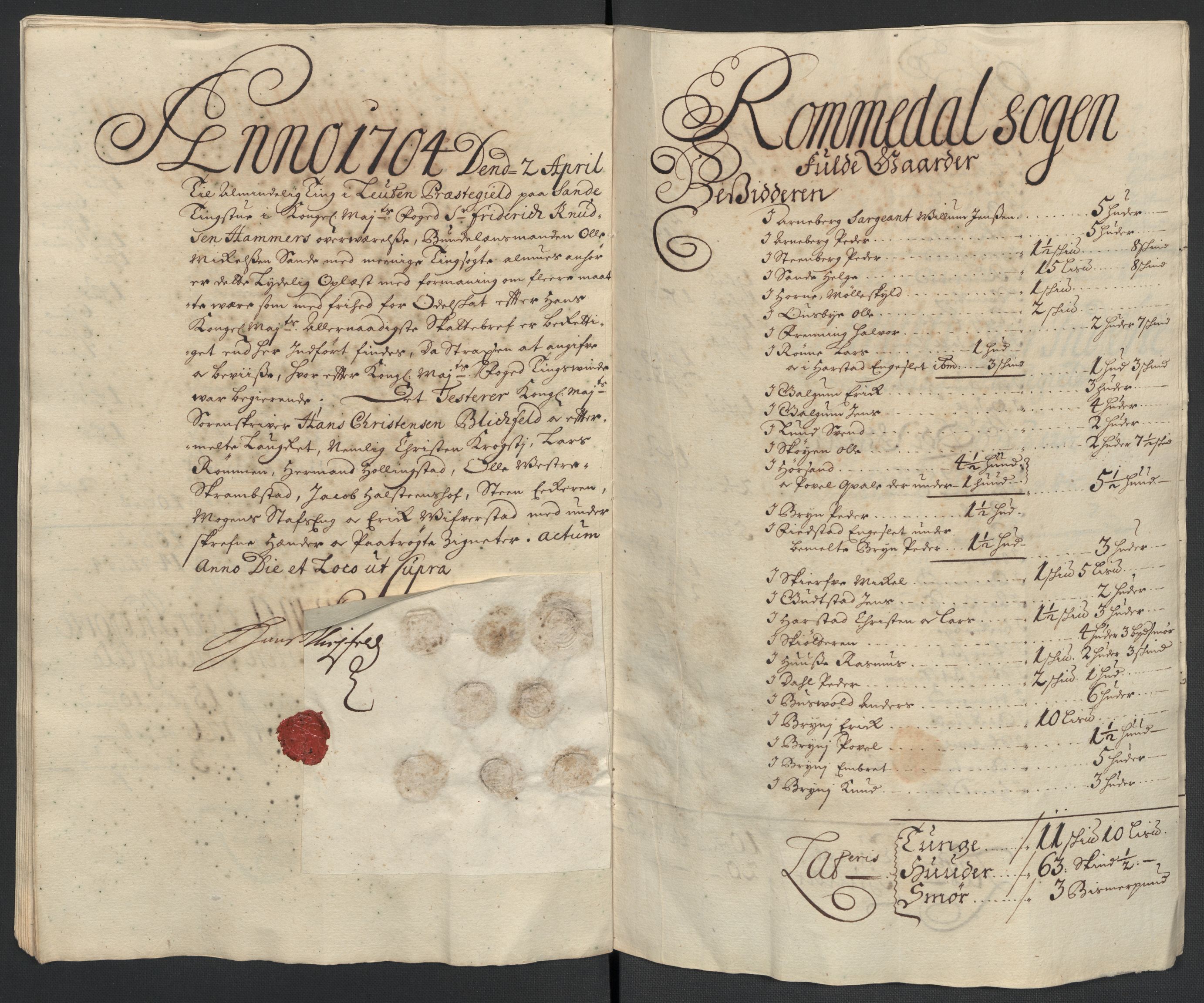 Rentekammeret inntil 1814, Reviderte regnskaper, Fogderegnskap, RA/EA-4092/R16/L1041: Fogderegnskap Hedmark, 1703-1704, p. 358