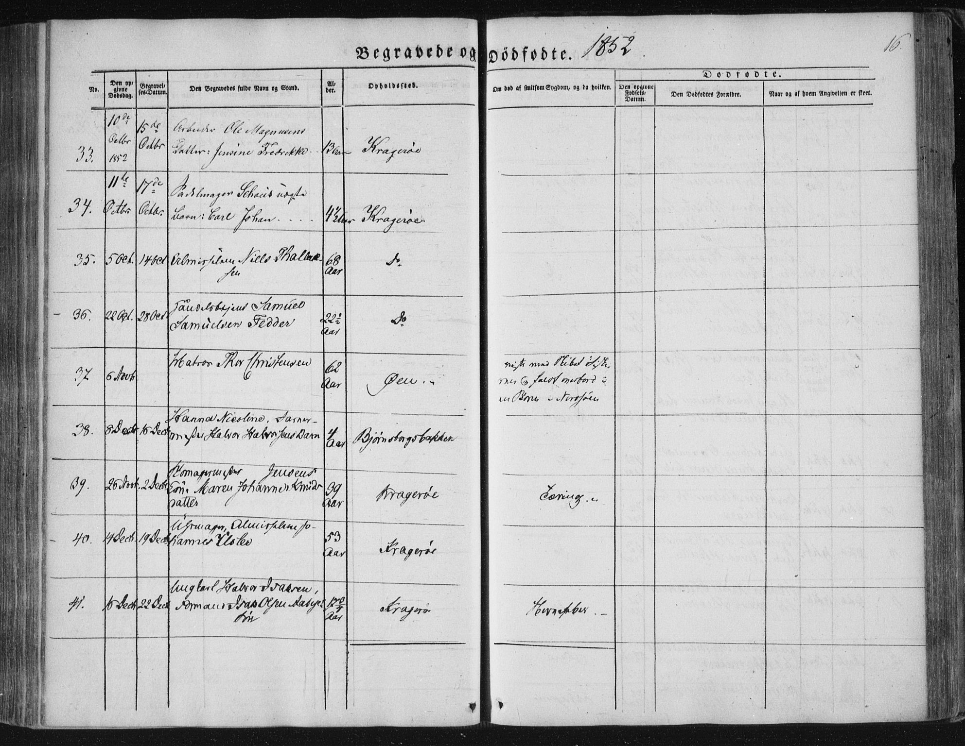 Kragerø kirkebøker, AV/SAKO-A-278/F/Fa/L0006: Parish register (official) no. 6, 1847-1861, p. 16