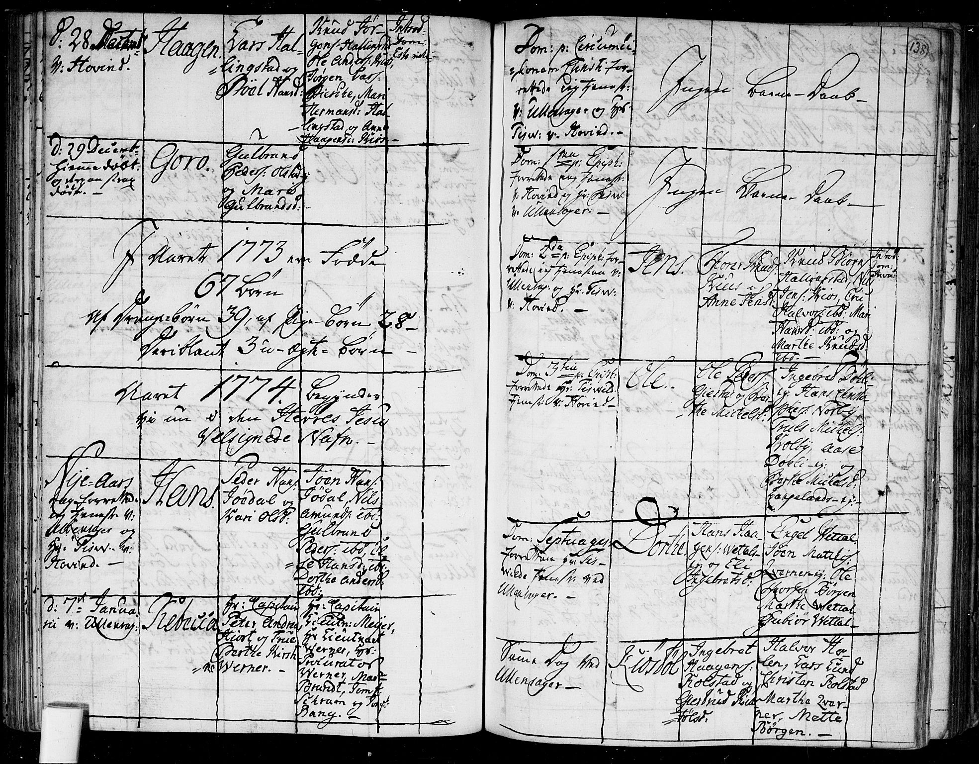 Ullensaker prestekontor Kirkebøker, SAO/A-10236a/F/Fa/L0006: Parish register (official) no. I 6, 1762-1785, p. 138