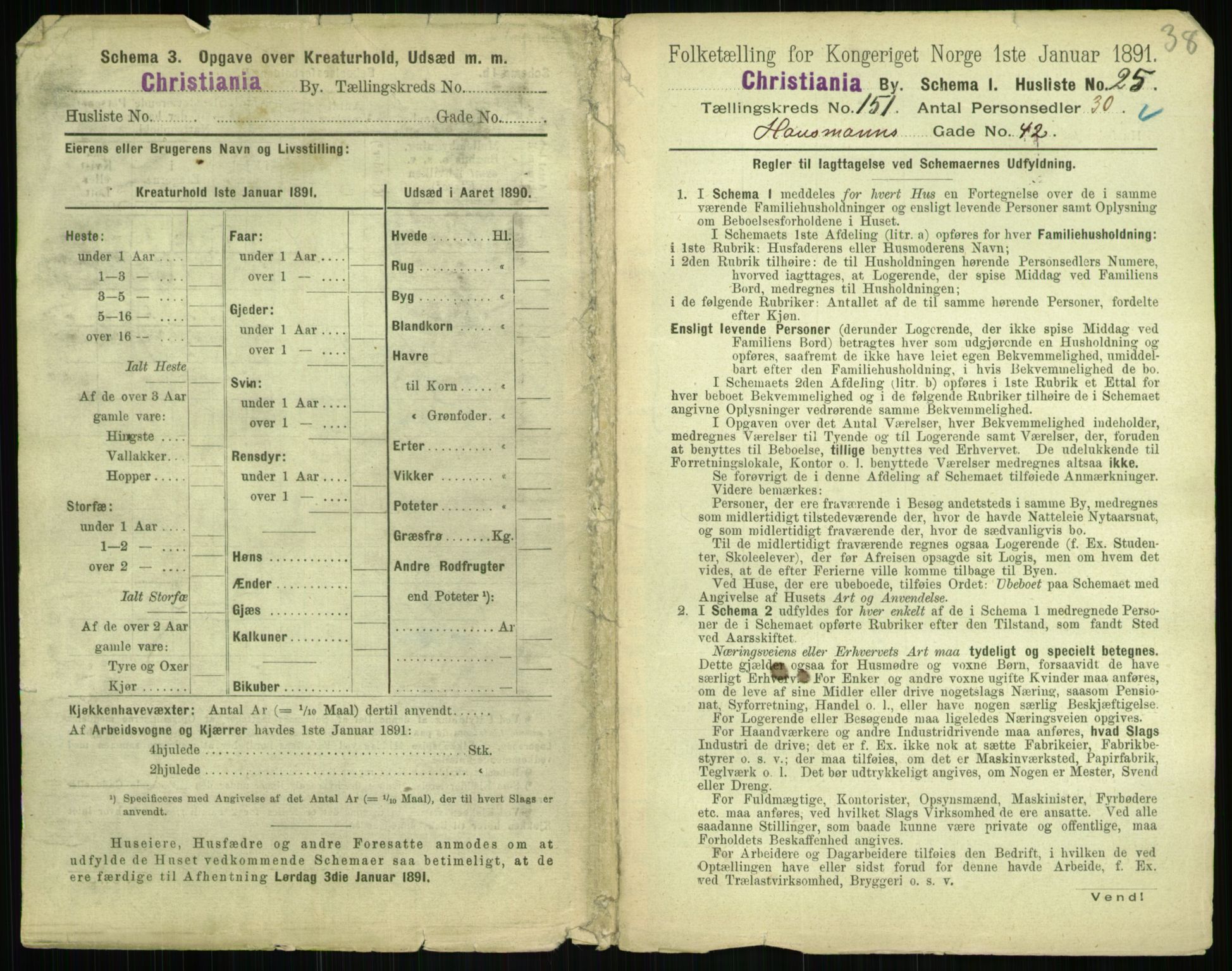 RA, 1891 census for 0301 Kristiania, 1891, p. 84410