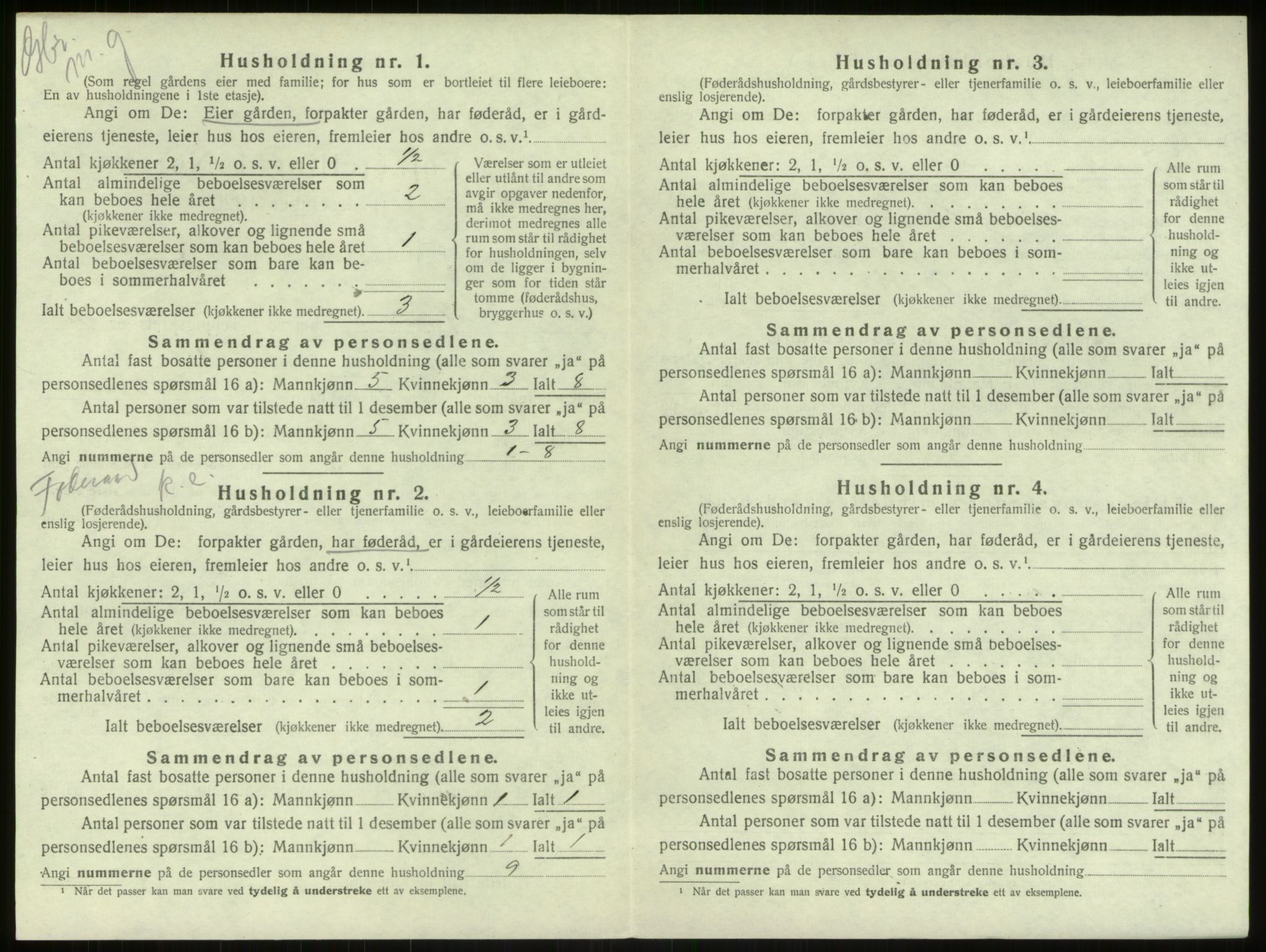 SAB, 1920 census for Haus, 1920, p. 741